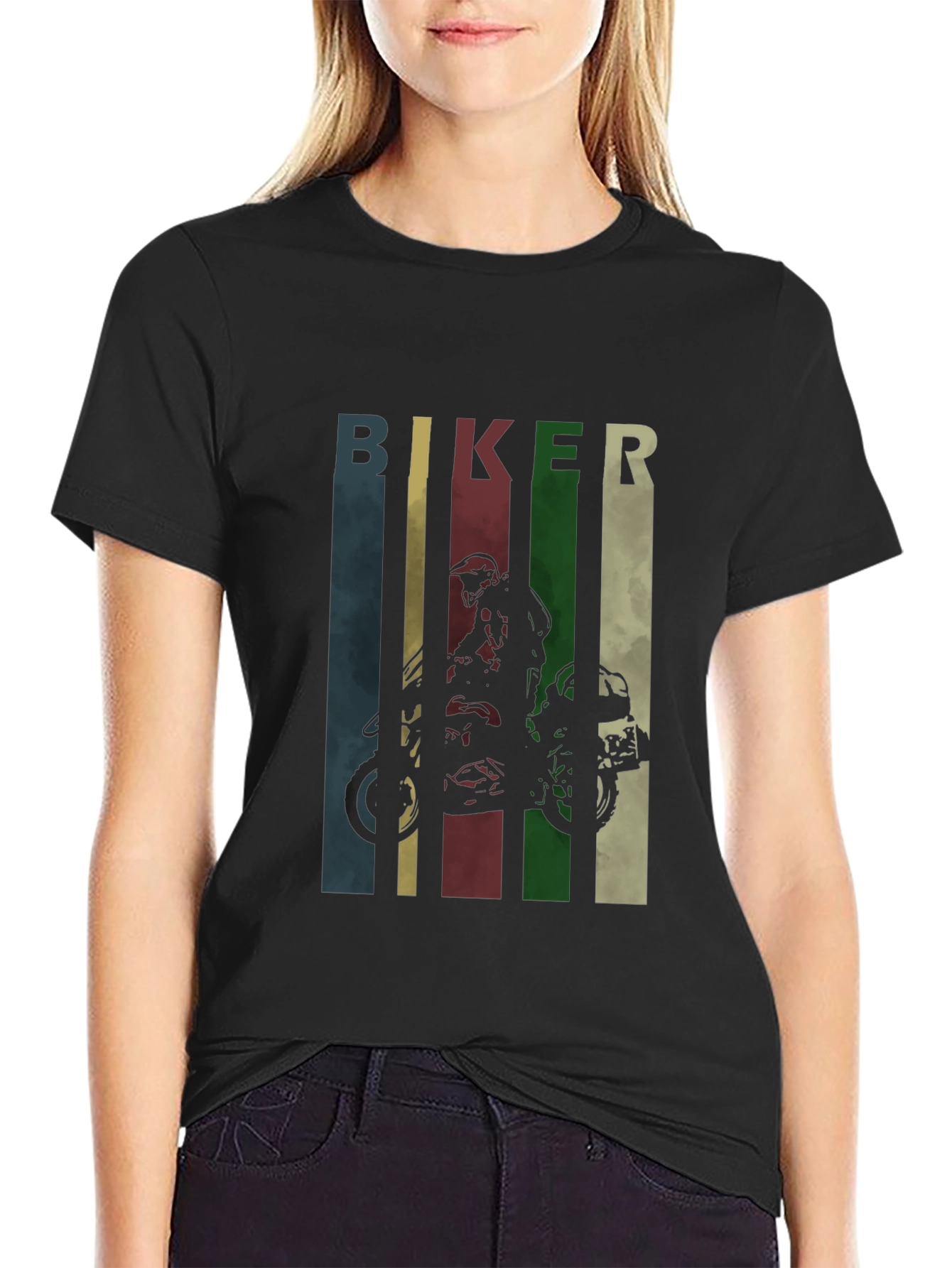 Biker Graphic Tee - Retro Motorcycle T-Shirt