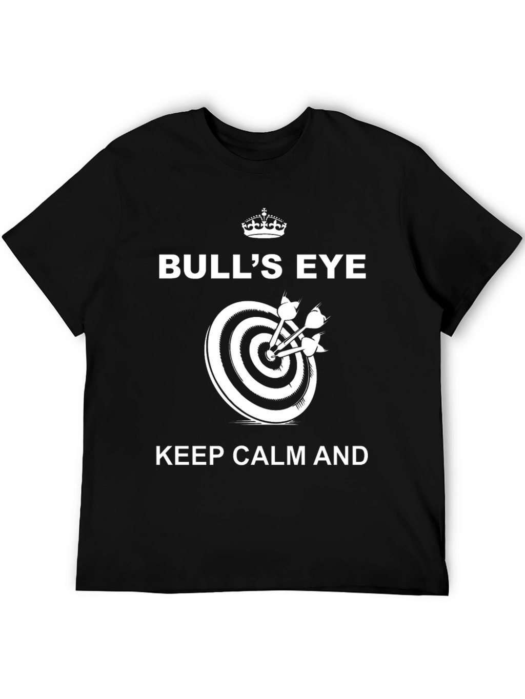 Bulls Eye Keep Calm T-Shirt - Dart Player Gift