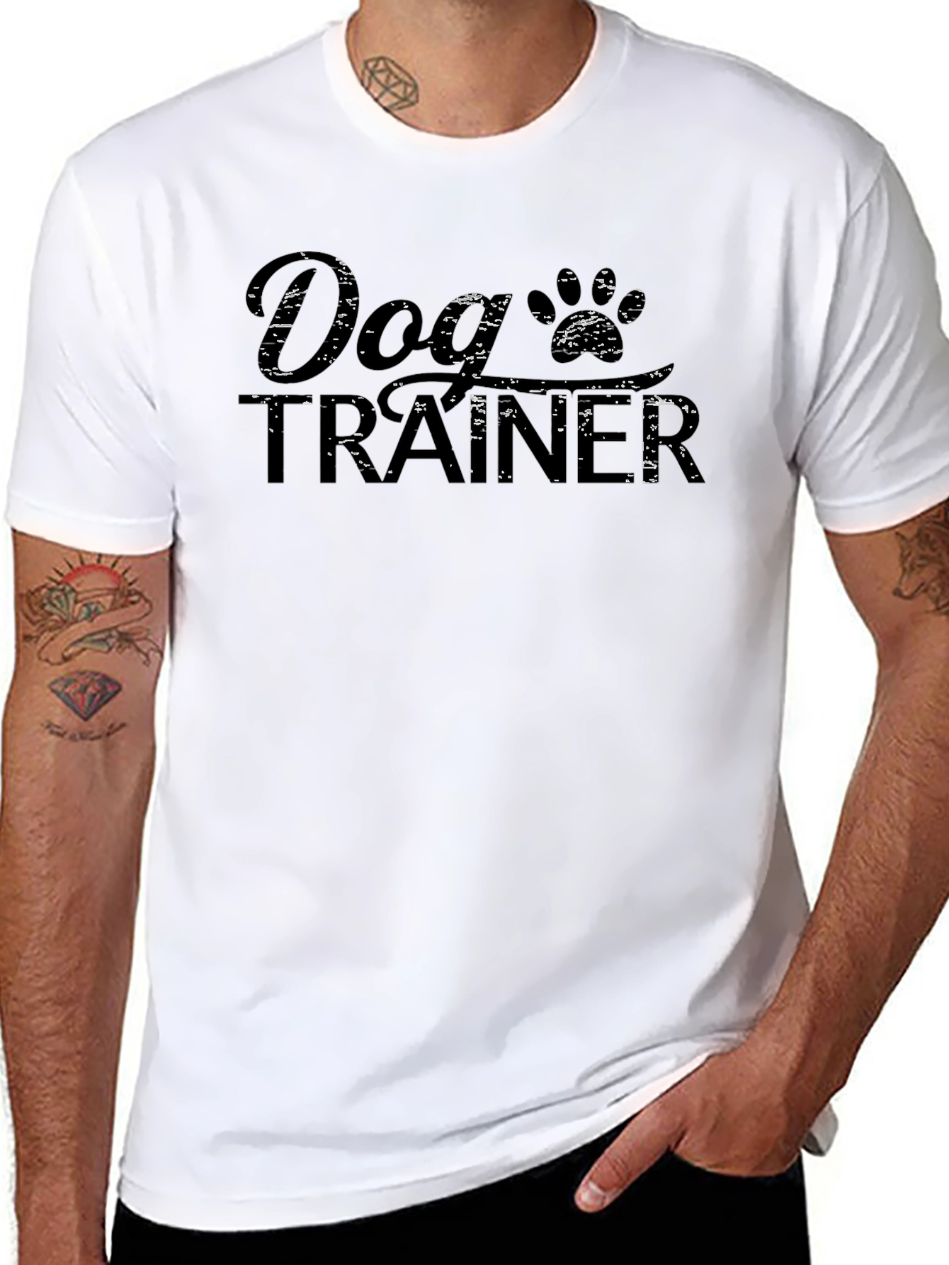Dog Trainer Black Graphic T-Shirt