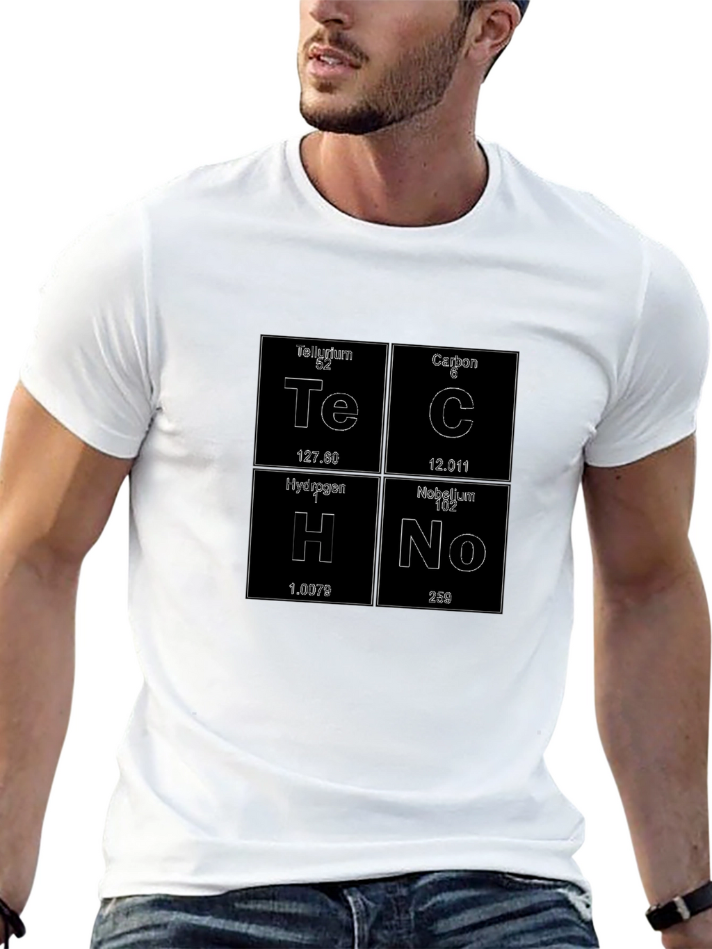 Techno Periodic Table Elements T-Shirt - Geek Tee