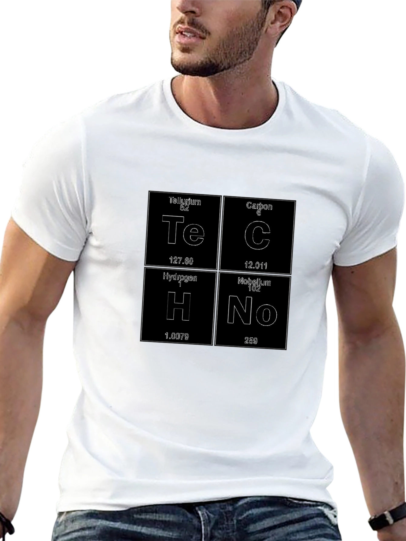 Techno Periodic Table Elements T-Shirt - Geek Tee