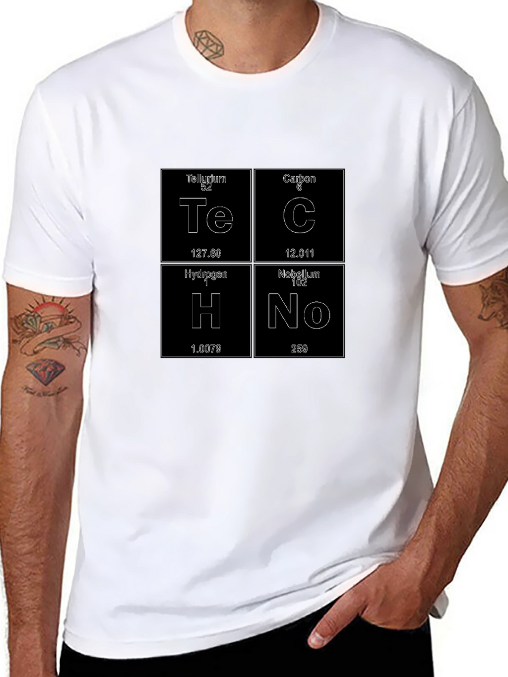 Techno Periodic Table Elements T-Shirt - Geek Tee