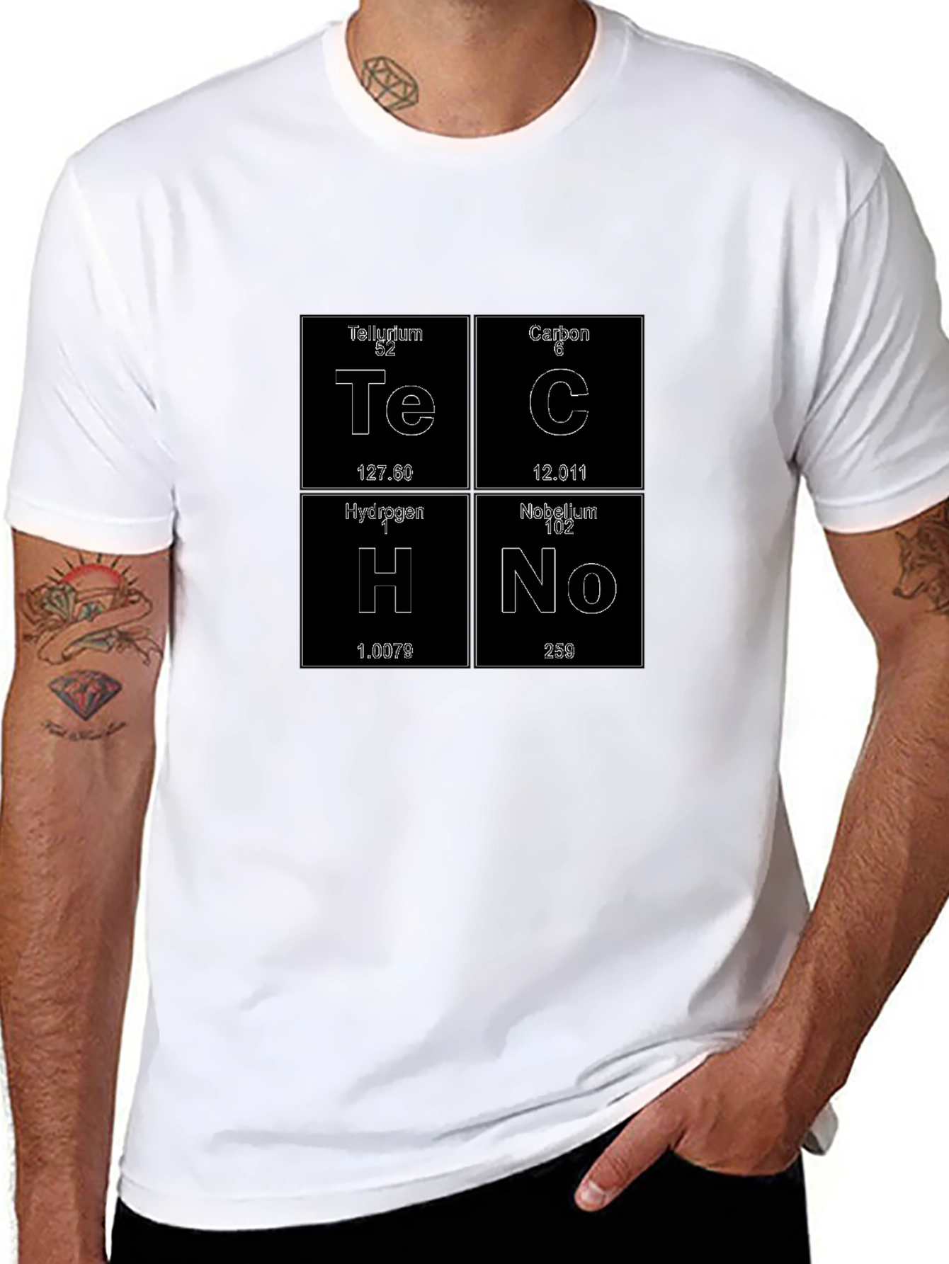 Techno Periodic Table Elements T-Shirt - Geek Tee