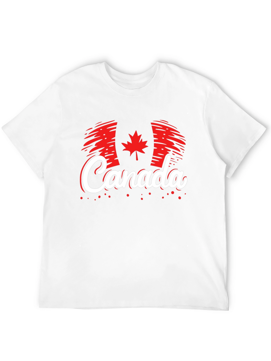Canada Flag T-Shirt - Patriotic Style Maple Leaf Design