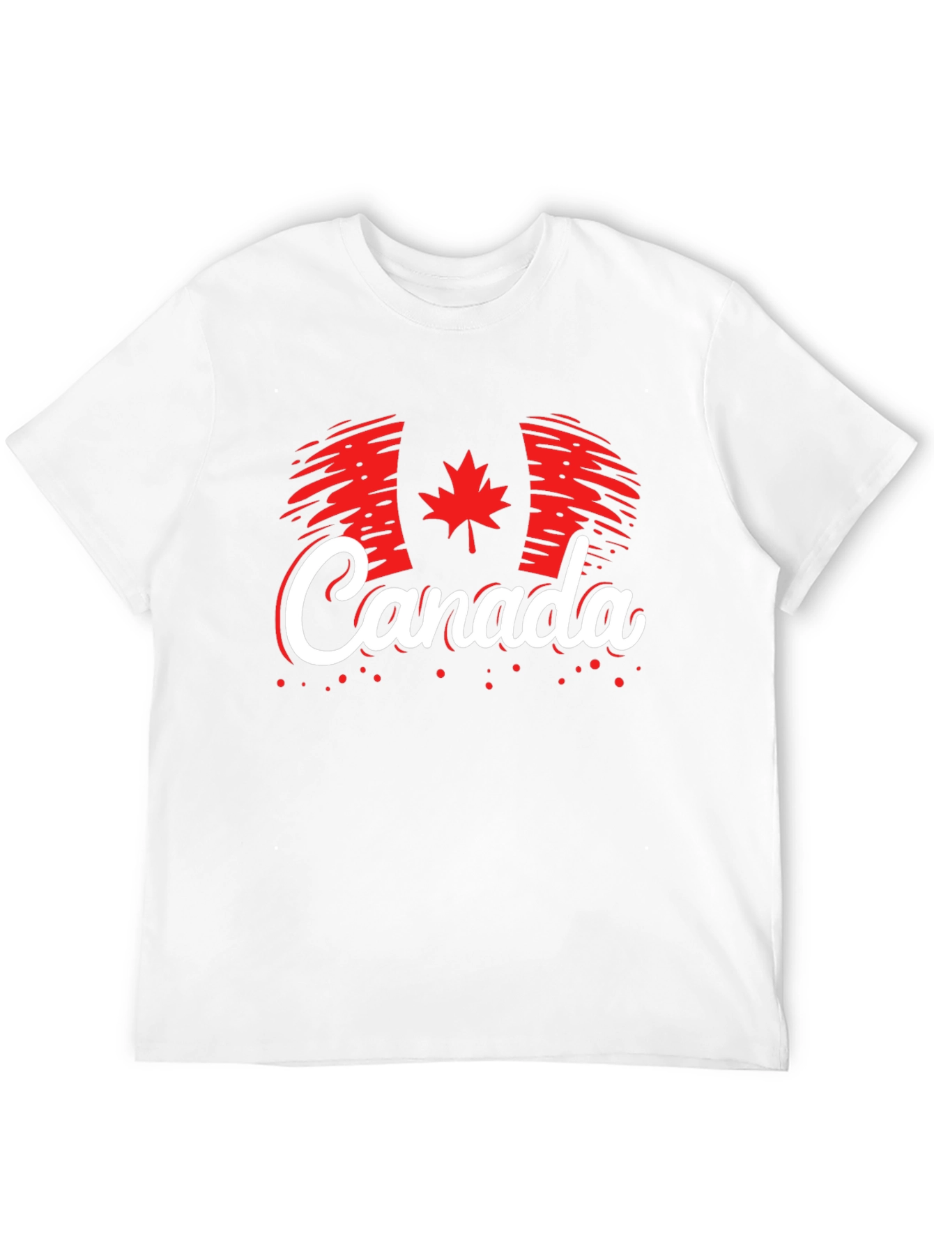Canada Flag T-Shirt - Patriotic Style Maple Leaf Design