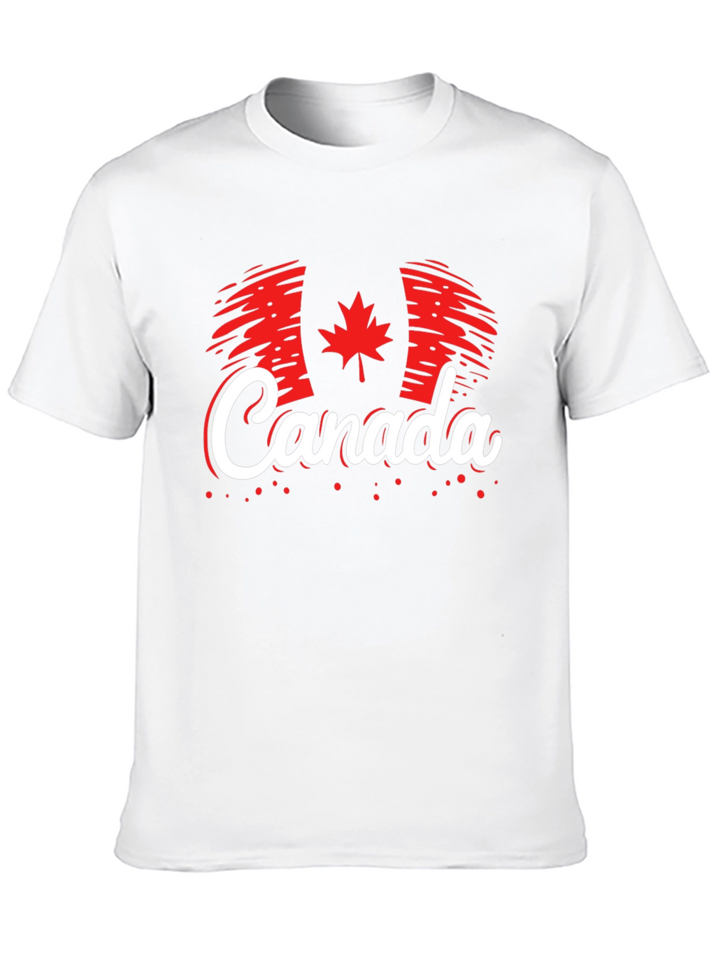 Canada Flag T-Shirt - Patriotic Style Maple Leaf Design