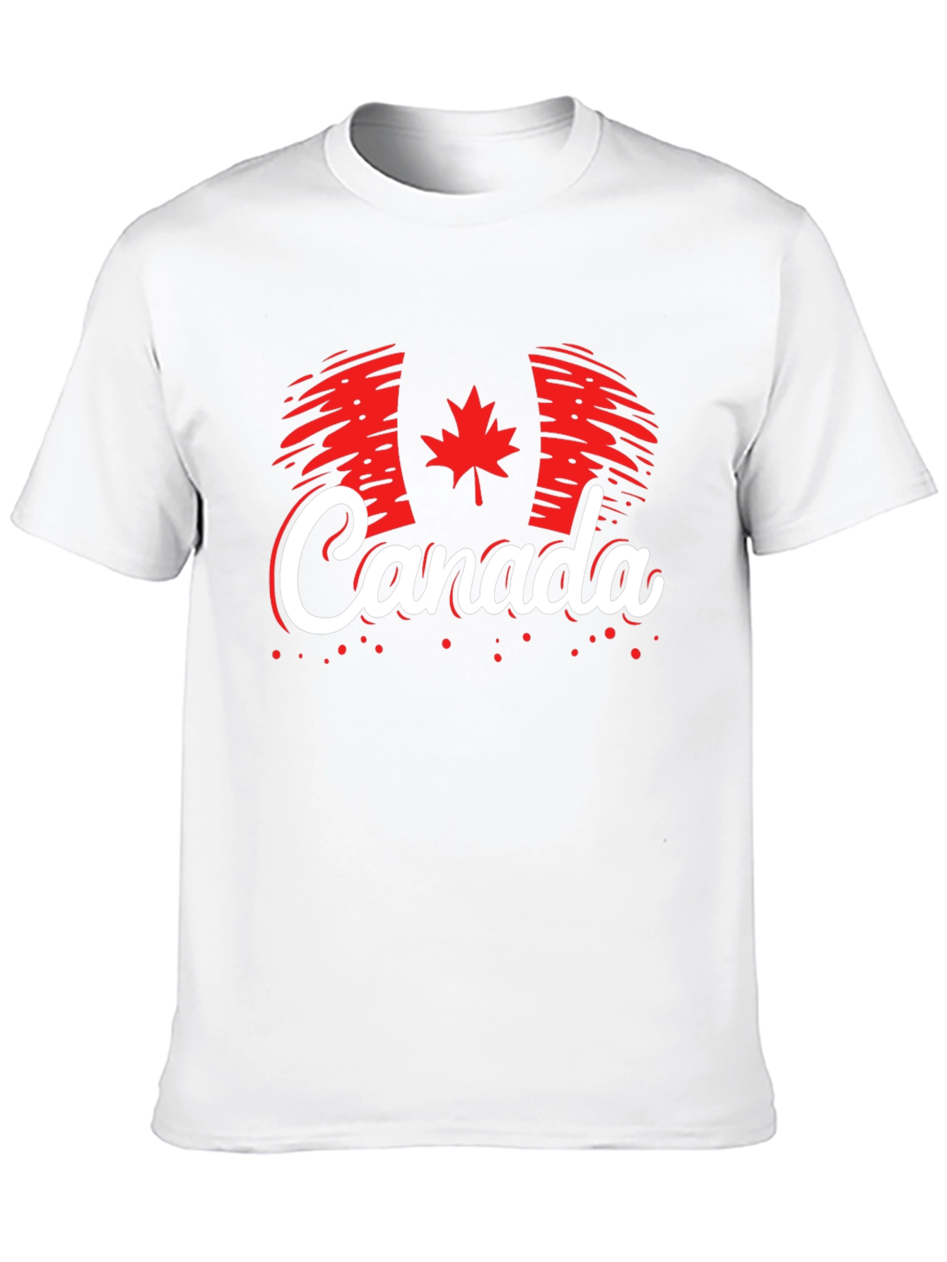 Canada Flag T-Shirt - Patriotic Style Maple Leaf Design