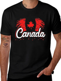 Canada Flag T-Shirt - Patriotic Style Maple Leaf Design