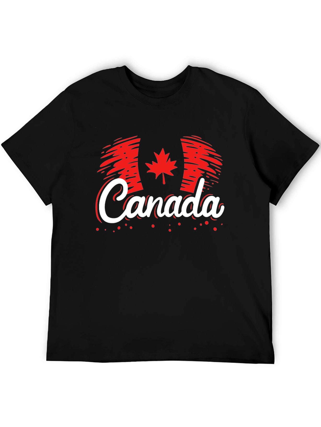 Canada Flag T-Shirt - Patriotic Style Maple Leaf Design
