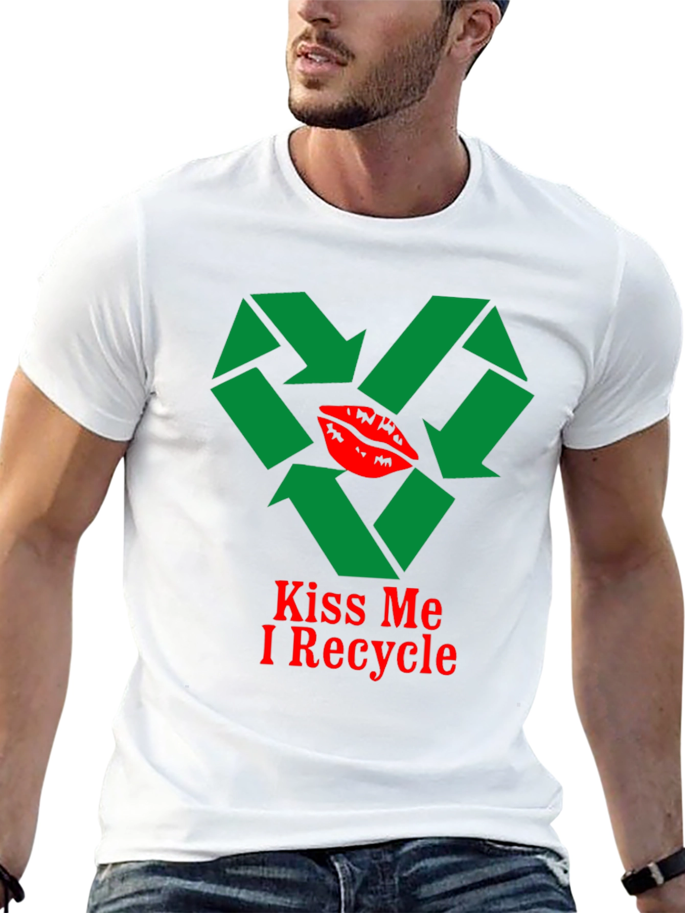 Kiss Me I Recycle Graphic T-Shirt