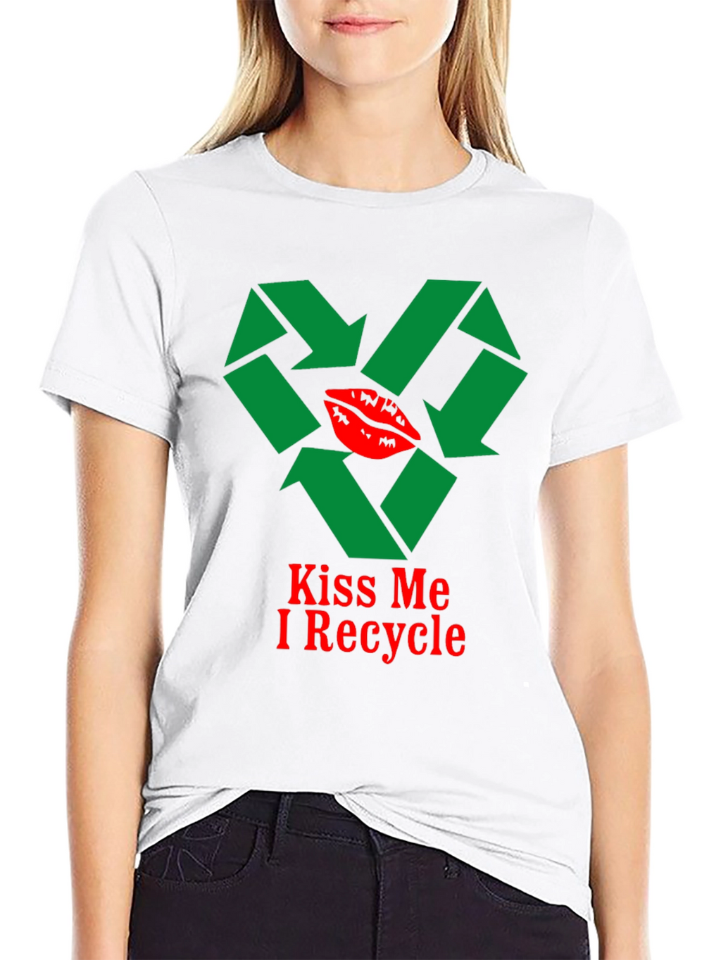 Kiss Me I Recycle Graphic T-Shirt
