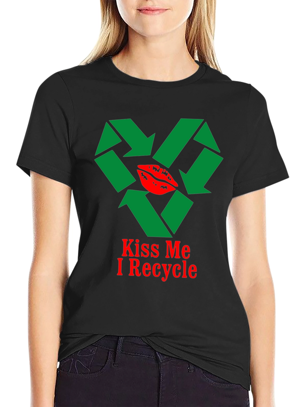 Kiss Me I Recycle Graphic T-Shirt