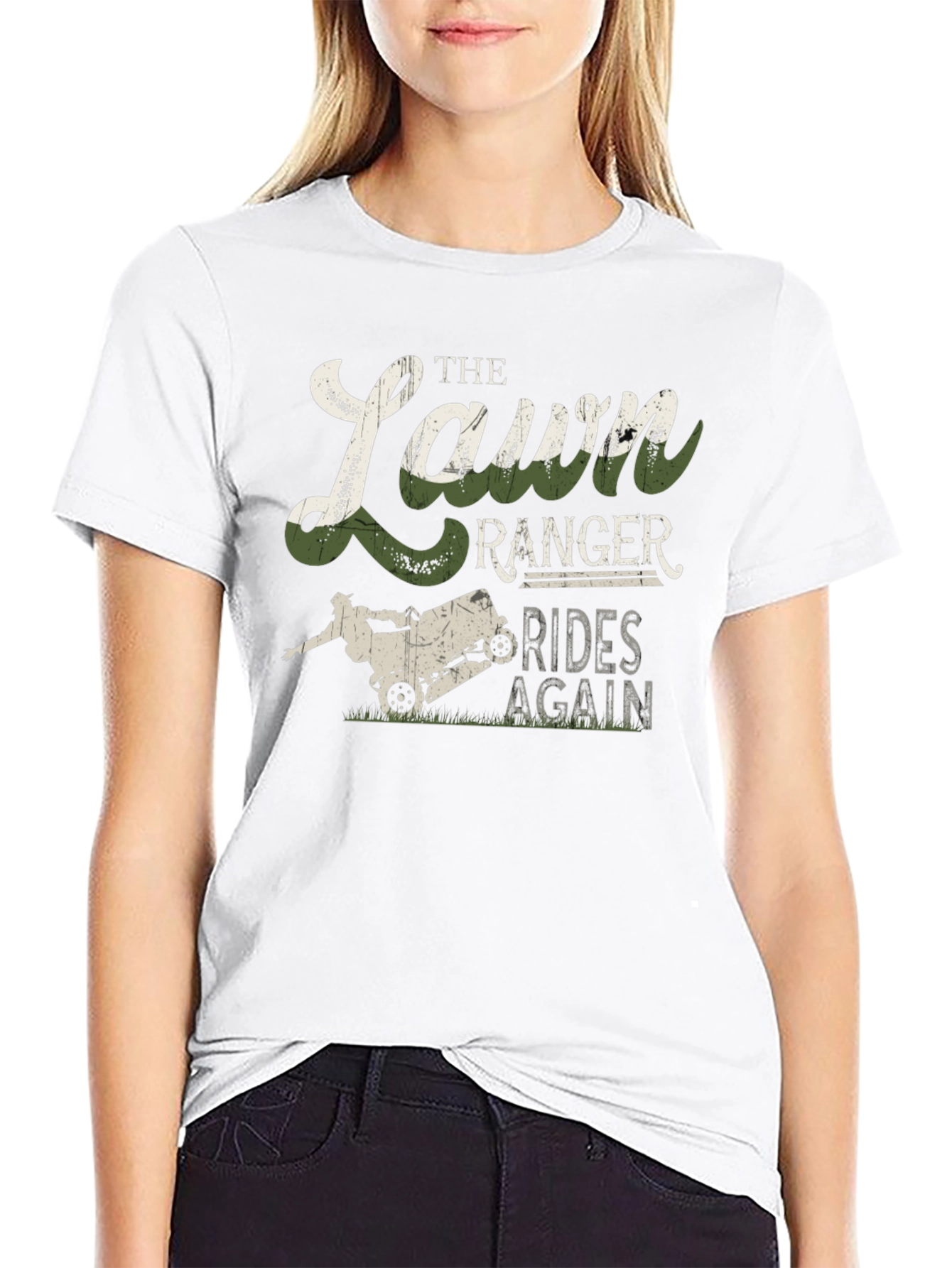 Lawn Ranger Rides Again Mens Graphic T-Shirt