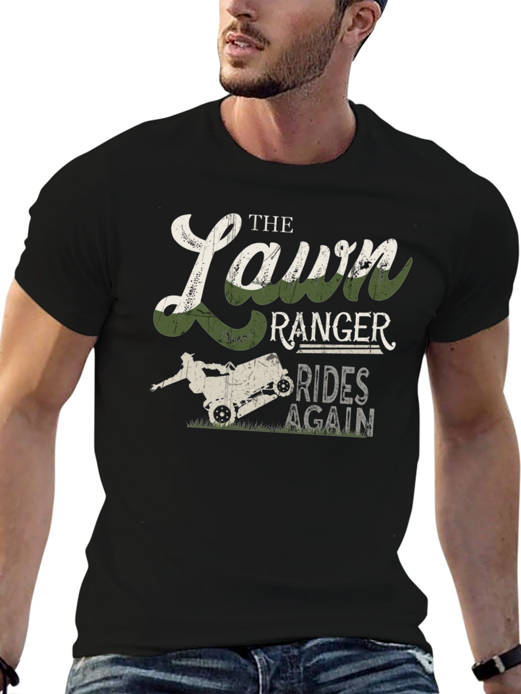 Lawn Ranger Rides Again Mens Graphic T-Shirt
