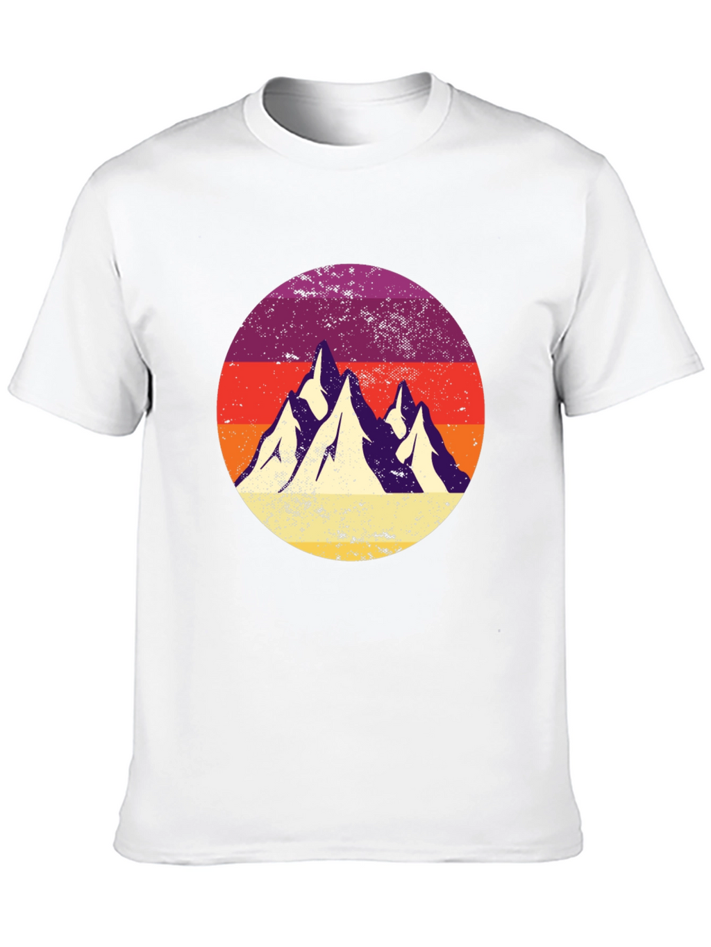 Retro Mountain Range Graphic Tee - Classic Black T-Shirt