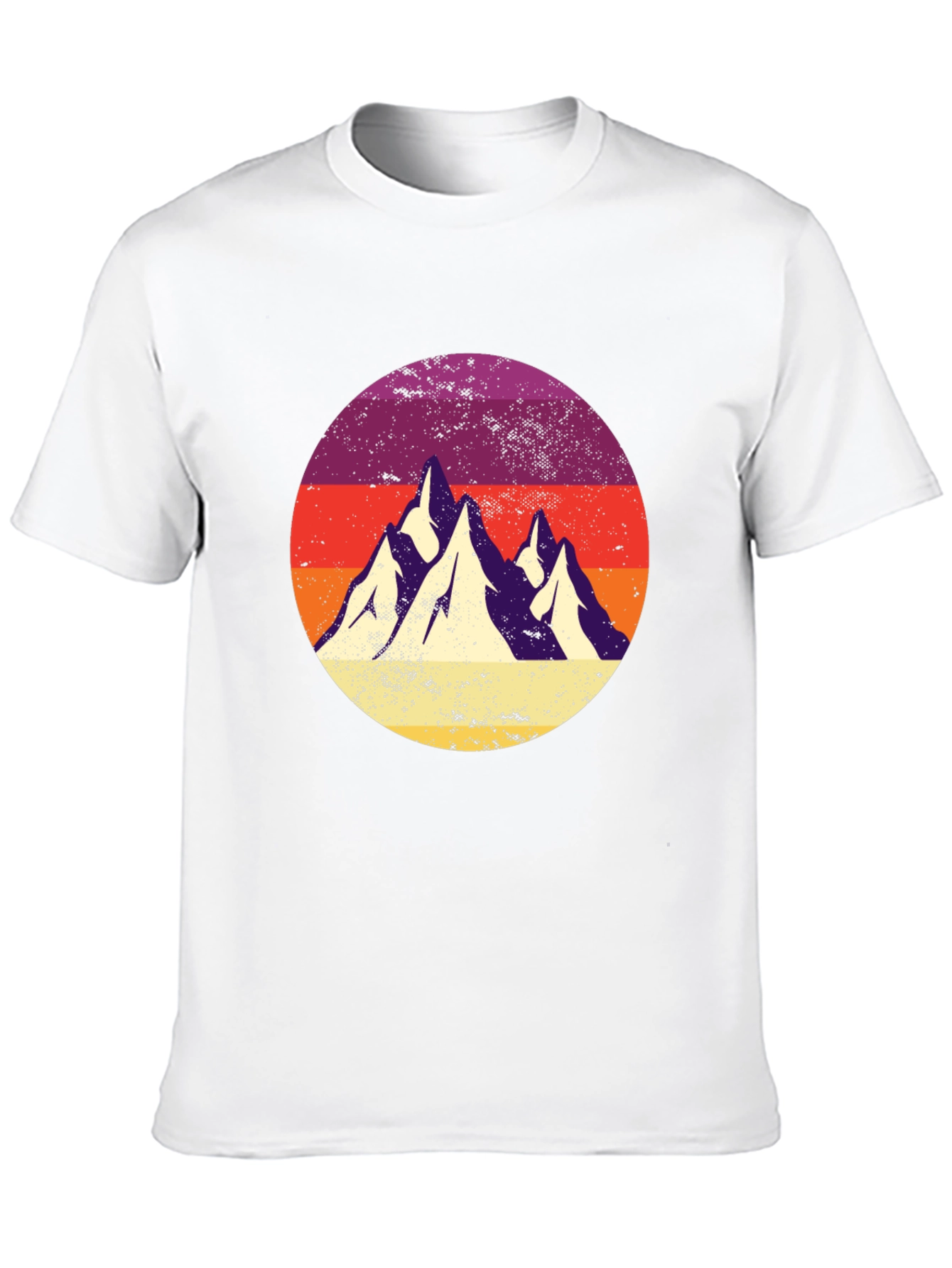 Retro Mountain Range Graphic Tee - Classic Black T-Shirt