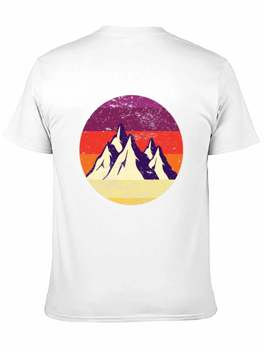 Retro Mountain Range Graphic Tee - Classic Black T-Shirt