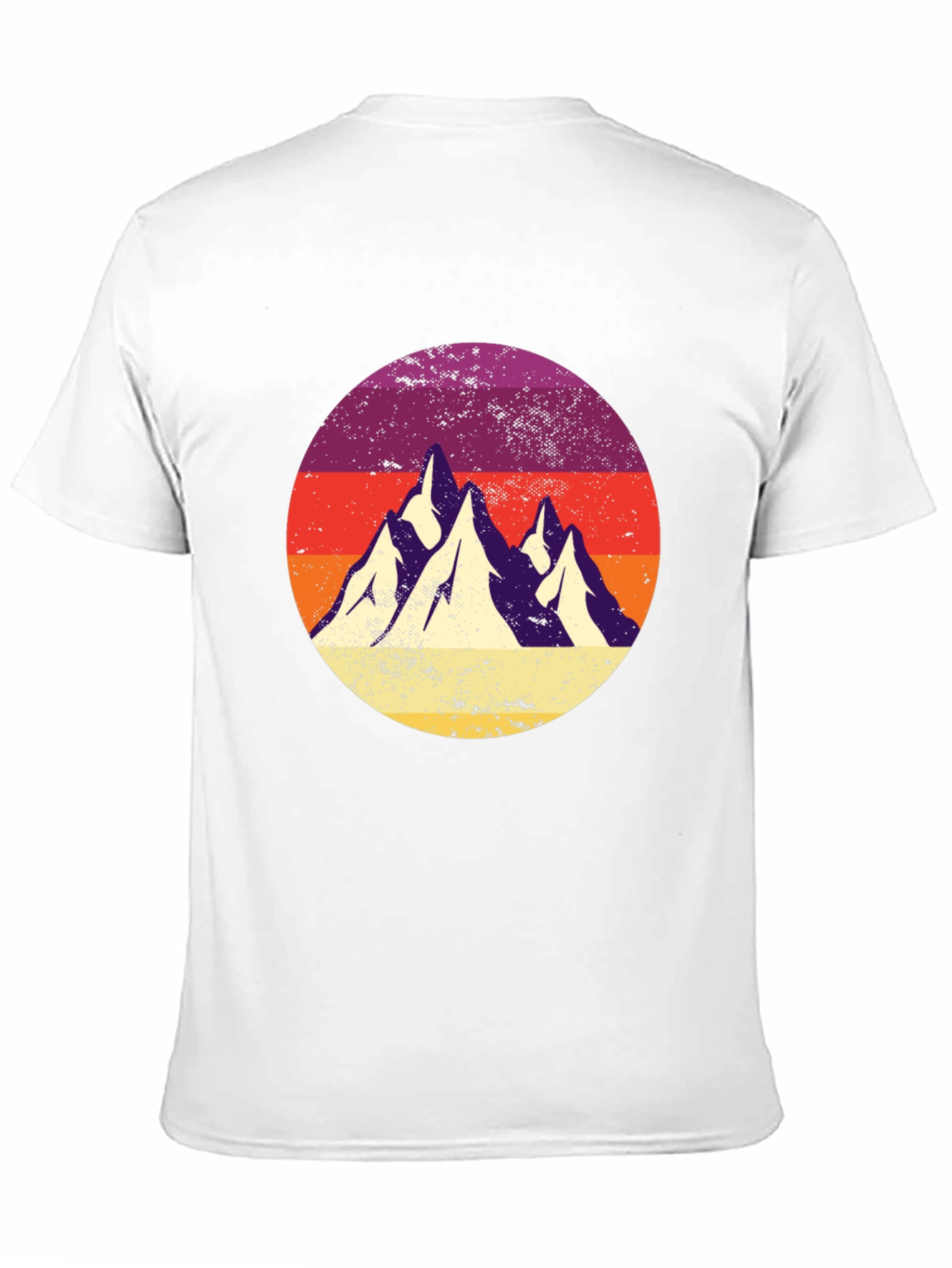 Retro Mountain Range Graphic Tee - Classic Black T-Shirt