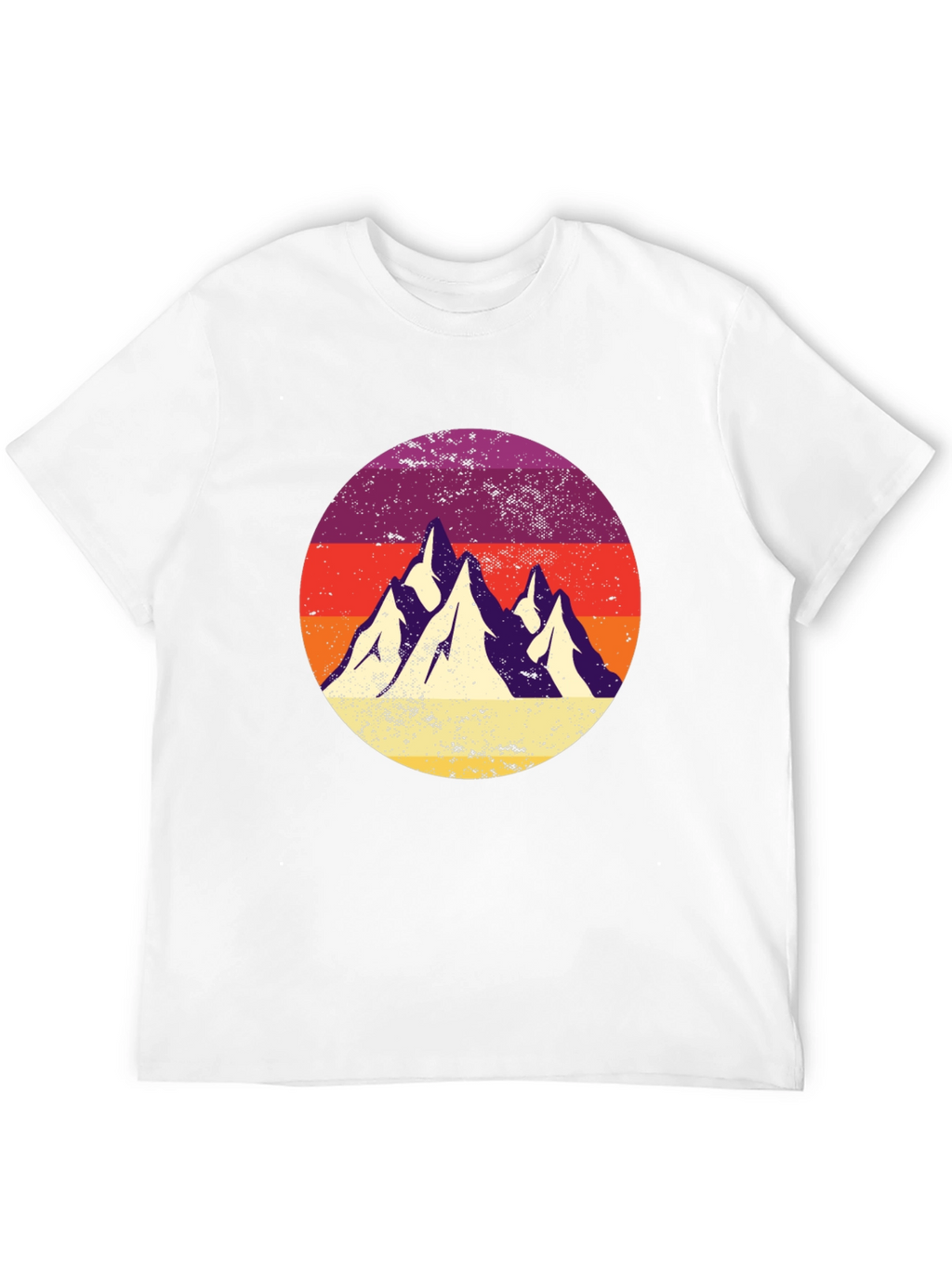 Retro Mountain Range Graphic Tee - Classic Black T-Shirt
