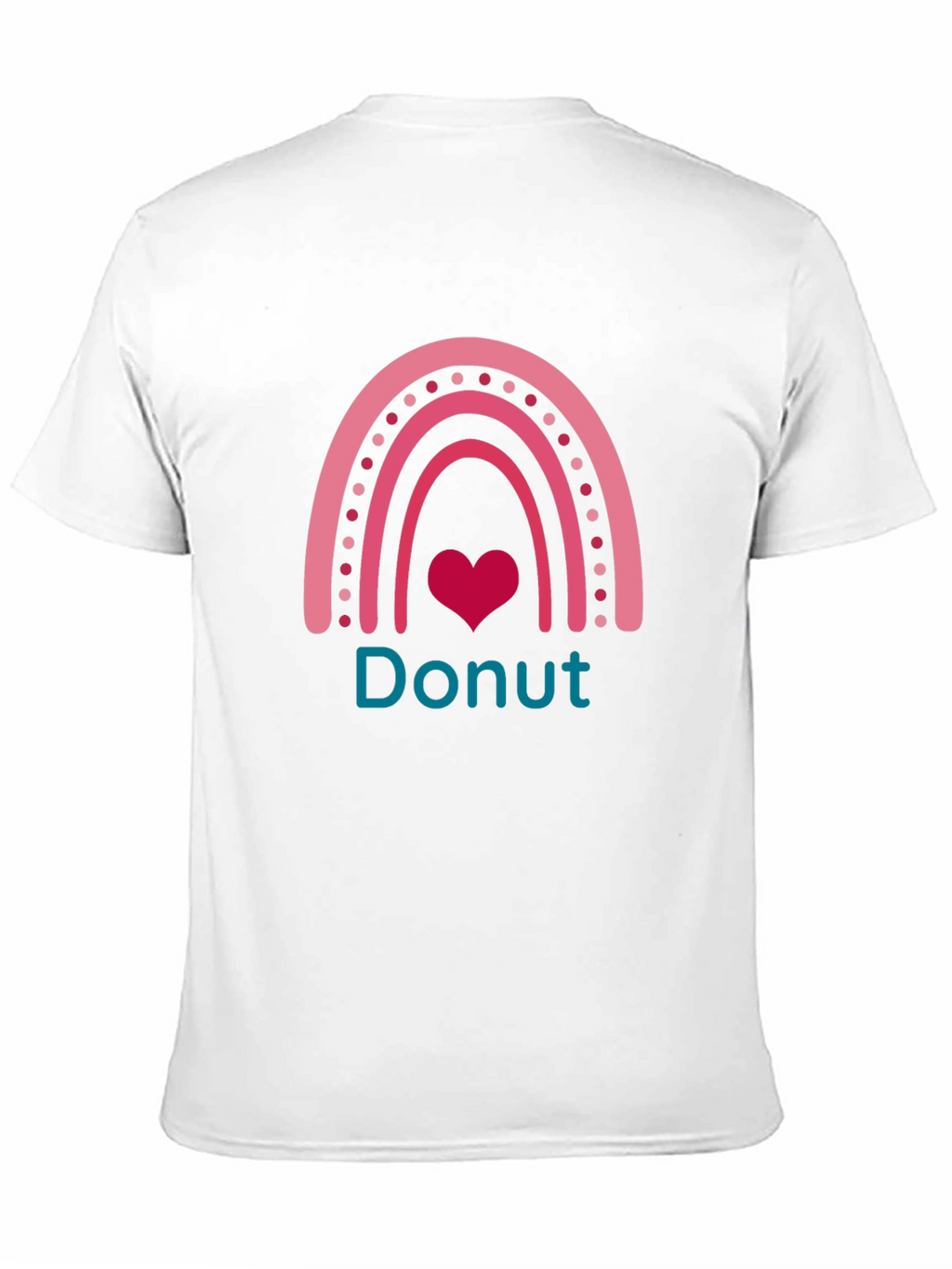 Donut Lover Rainbow Heart Graphic T-Shirt