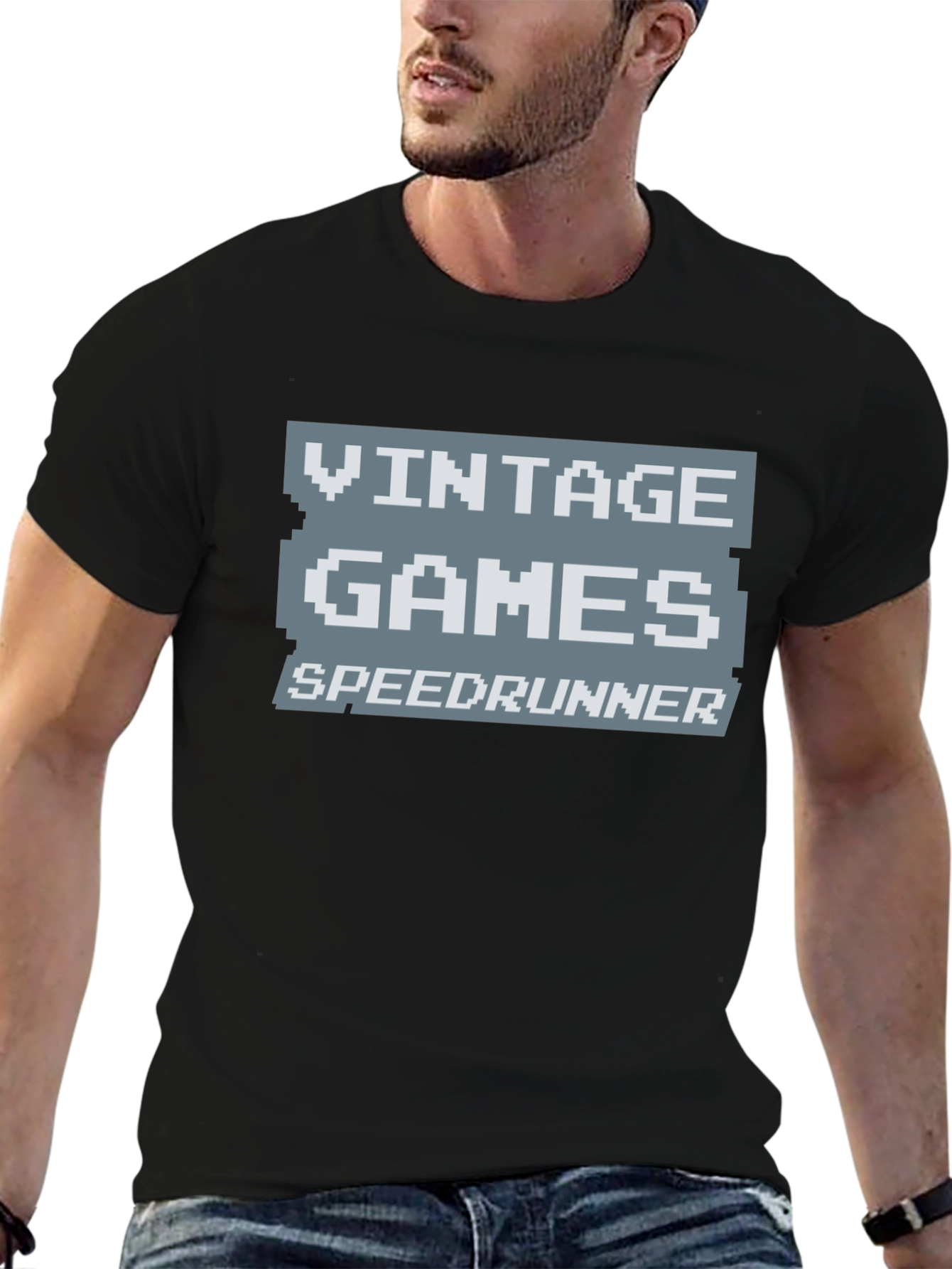 Vintage Games Speedrunner Black T-Shirt