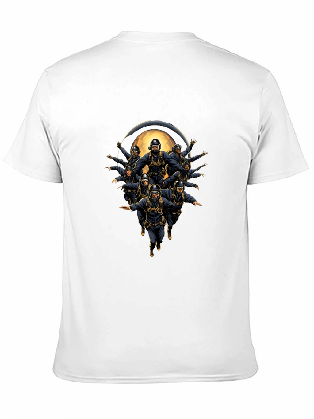 Skydiving Team Graphic Print Tee