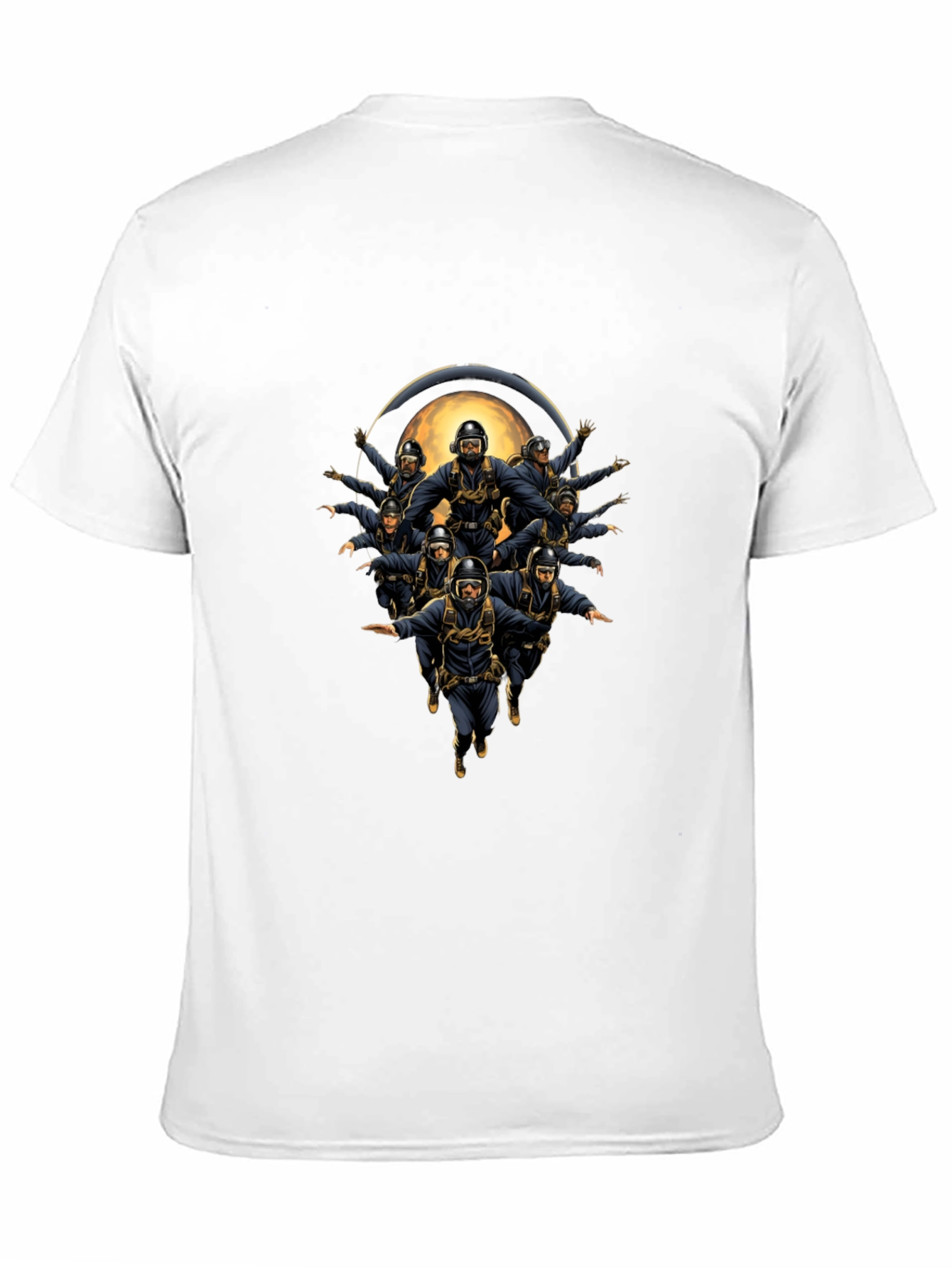 Skydiving Team Graphic Print Tee