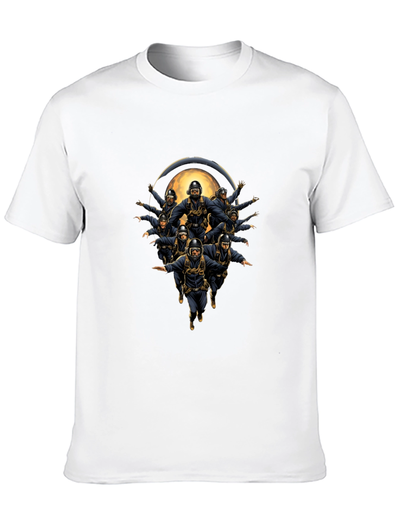 Skydiving Team Graphic Print Tee