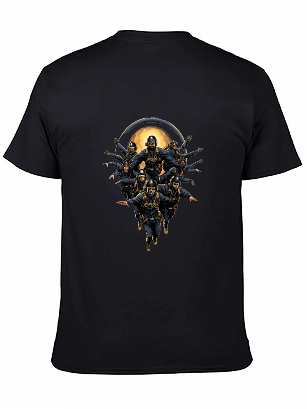 Skydiving Team Graphic Print Tee