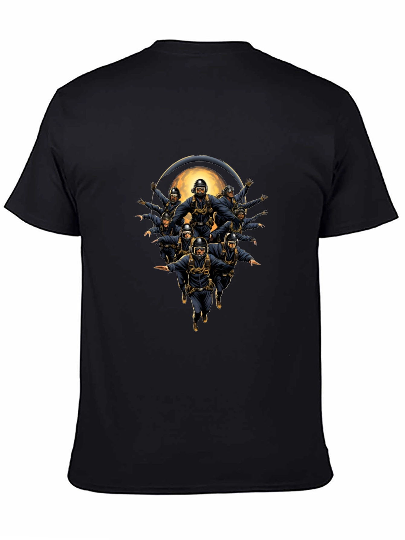 Skydiving Team Graphic Print Tee