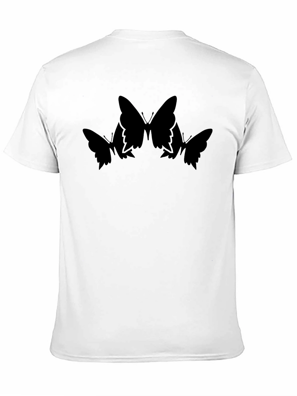 Butterfly Silhouette Graphic Tee - Black Unisex T-Shirt