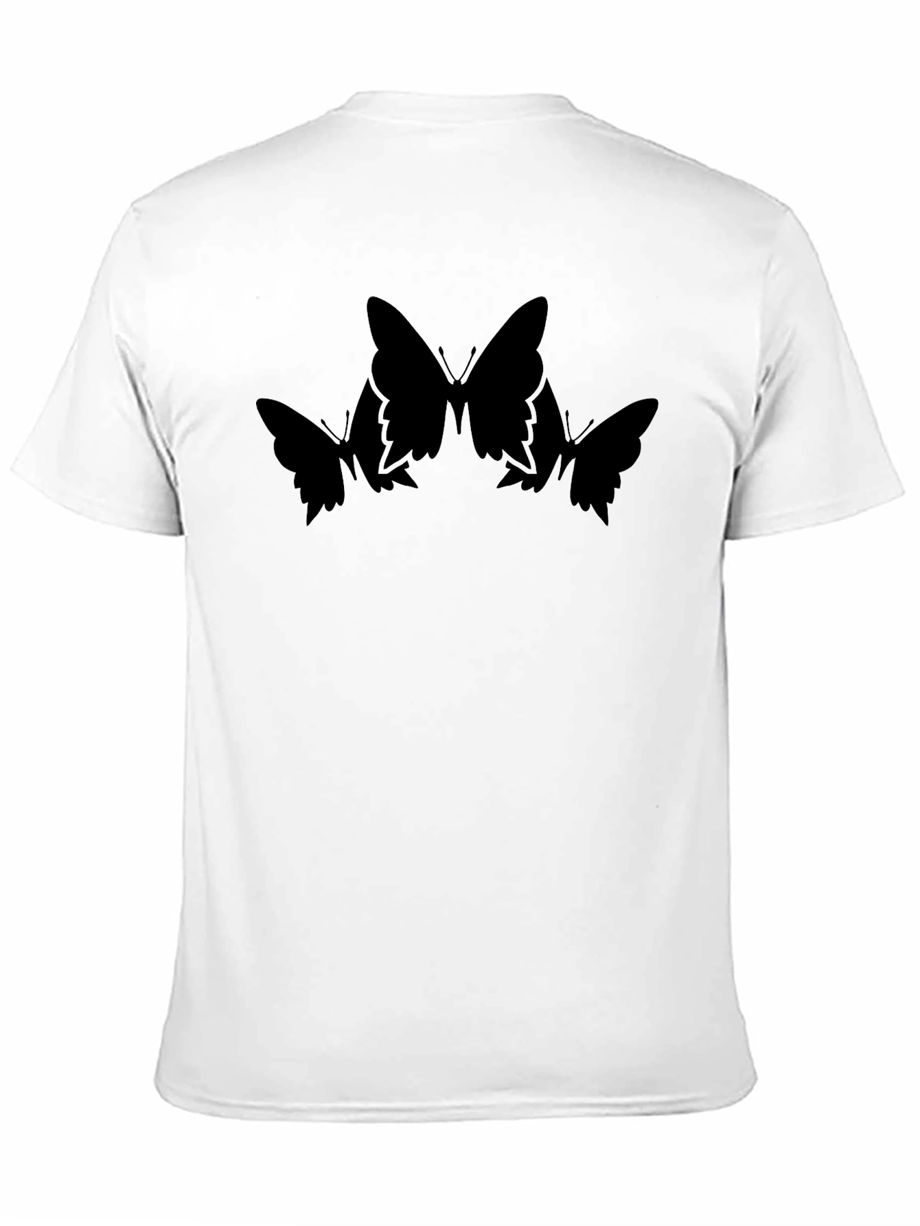Butterfly Silhouette Graphic Tee - Black Unisex T-Shirt