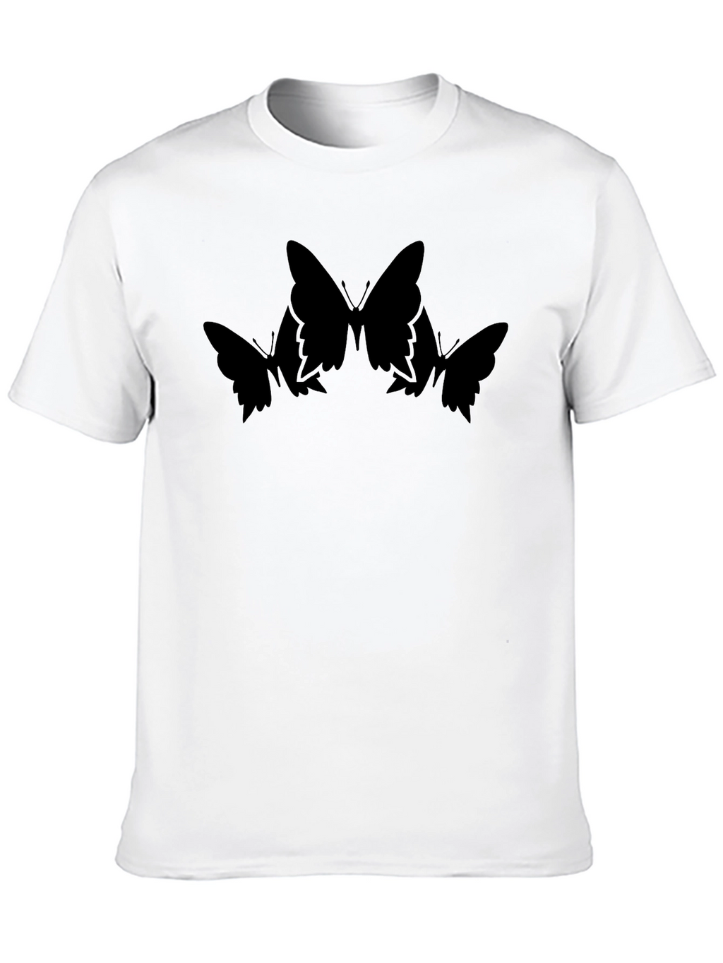 Butterfly Silhouette Graphic Tee - Black Unisex T-Shirt