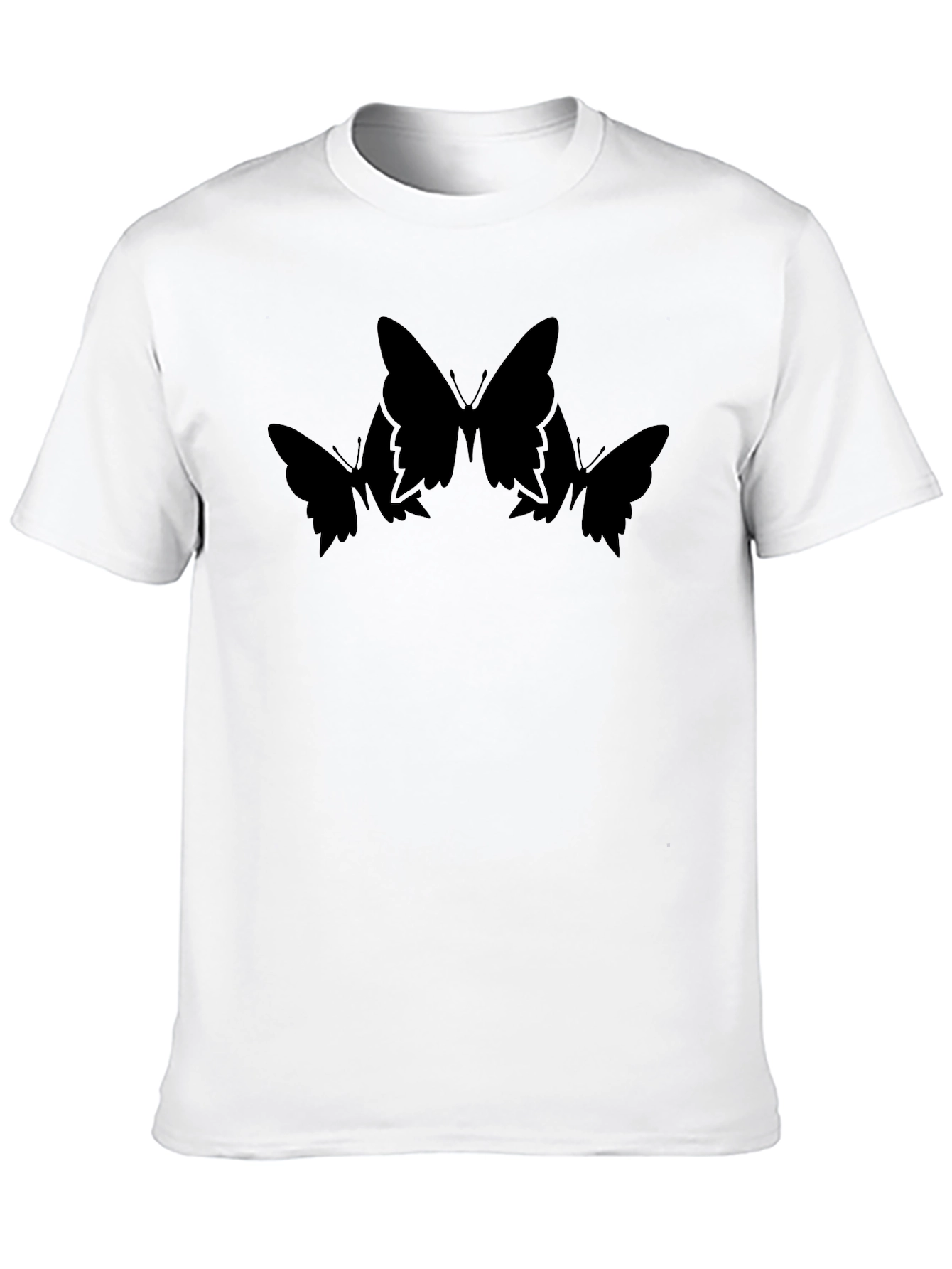 Butterfly Silhouette Graphic Tee - Black Unisex T-Shirt