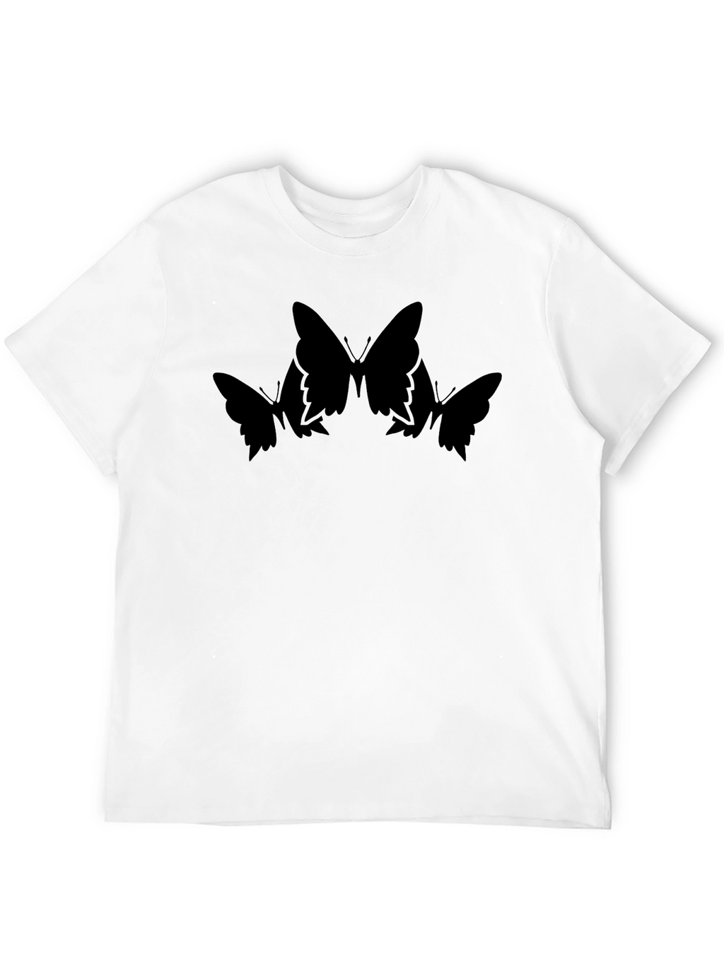 Butterfly Silhouette Graphic Tee - Black Unisex T-Shirt