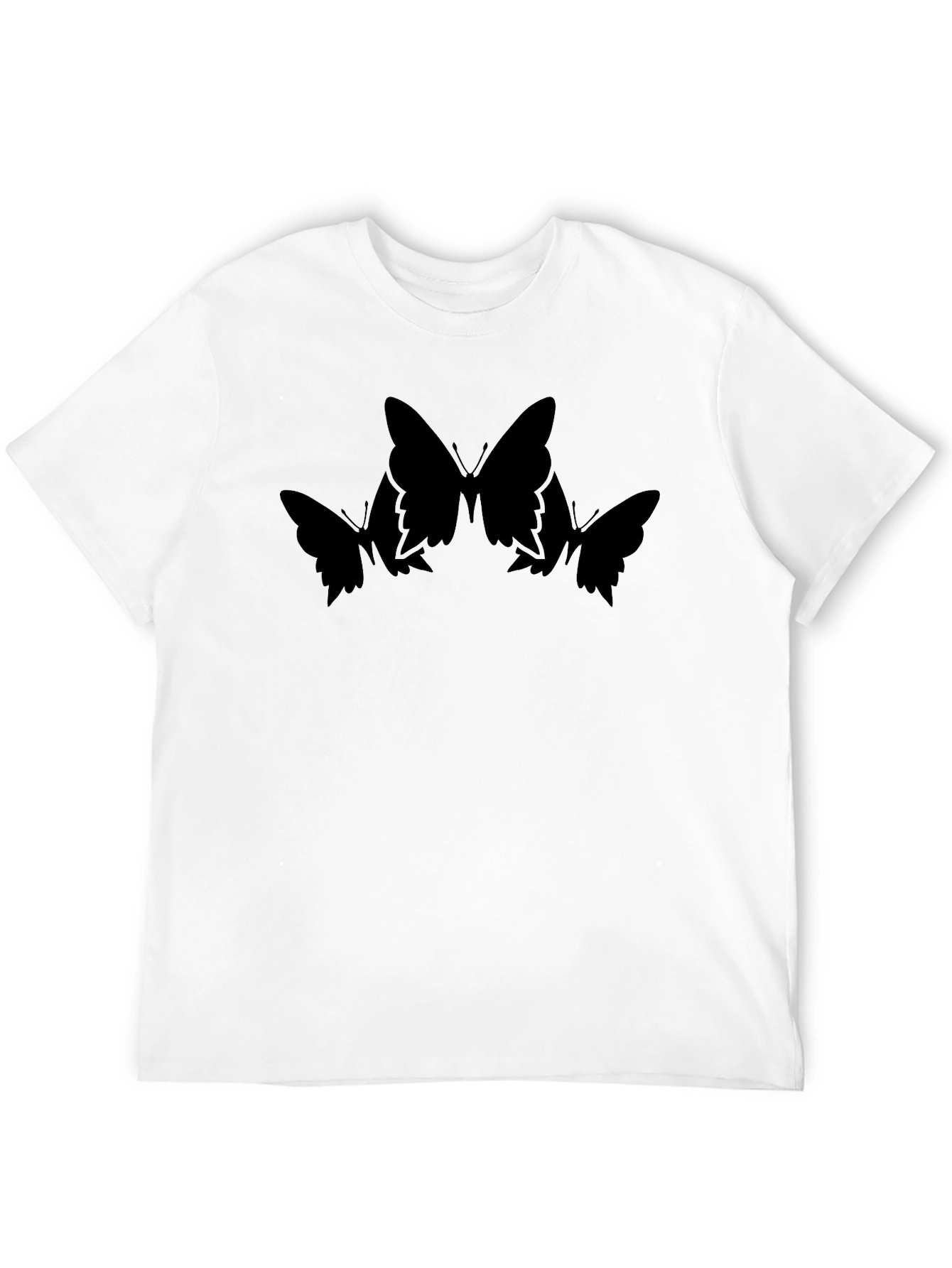 Butterfly Silhouette Graphic Tee - Black Unisex T-Shirt