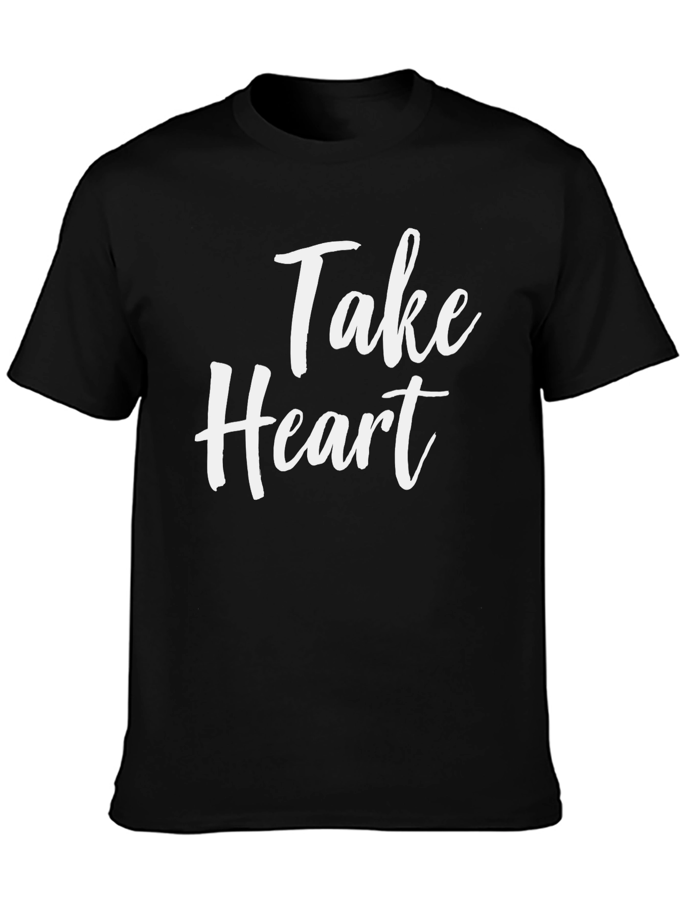 Take Heart Graphic Tee - Black Casual T-Shirt