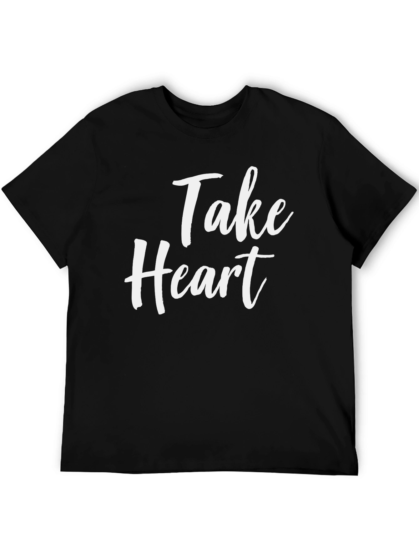 Take Heart Graphic Tee - Black Casual T-Shirt