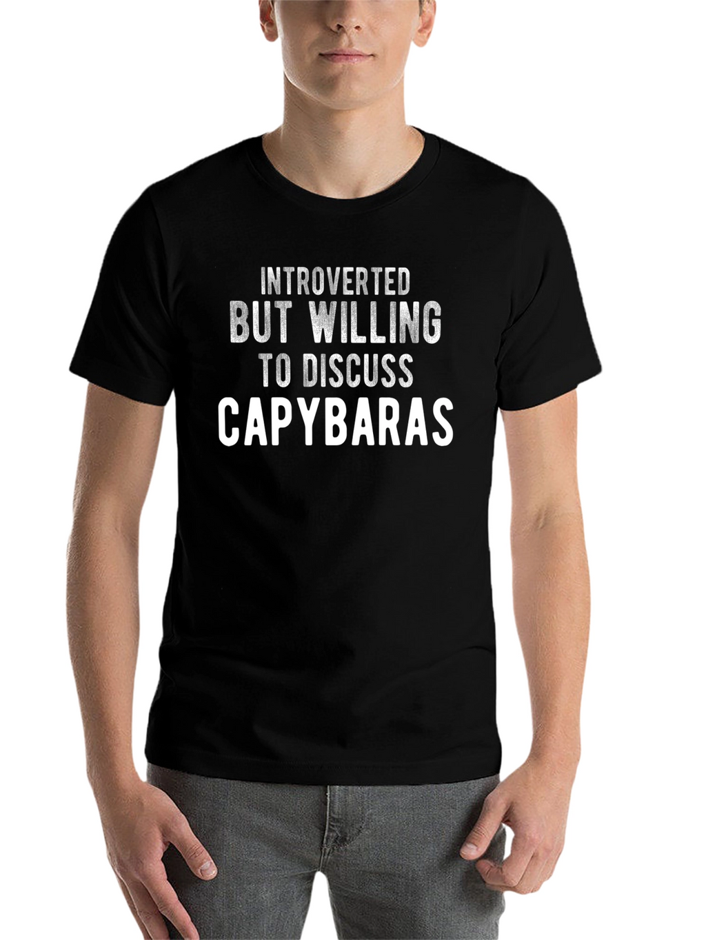Introverted Capybara T-Shirt - Funny Animal Lover Tee