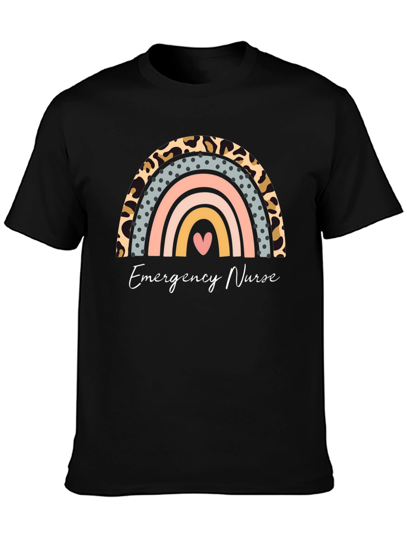 Emergency Nurse Rainbow Graphic Tee