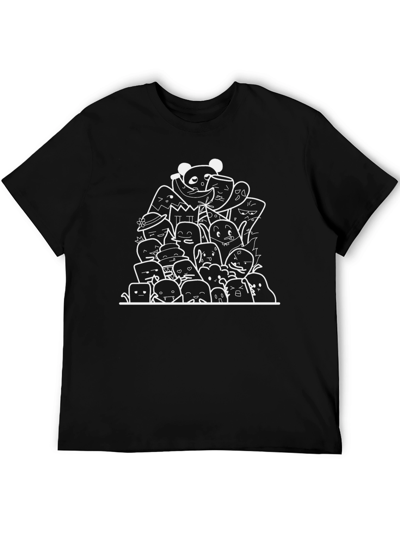 Doodle Art Graphic Black T-Shirt