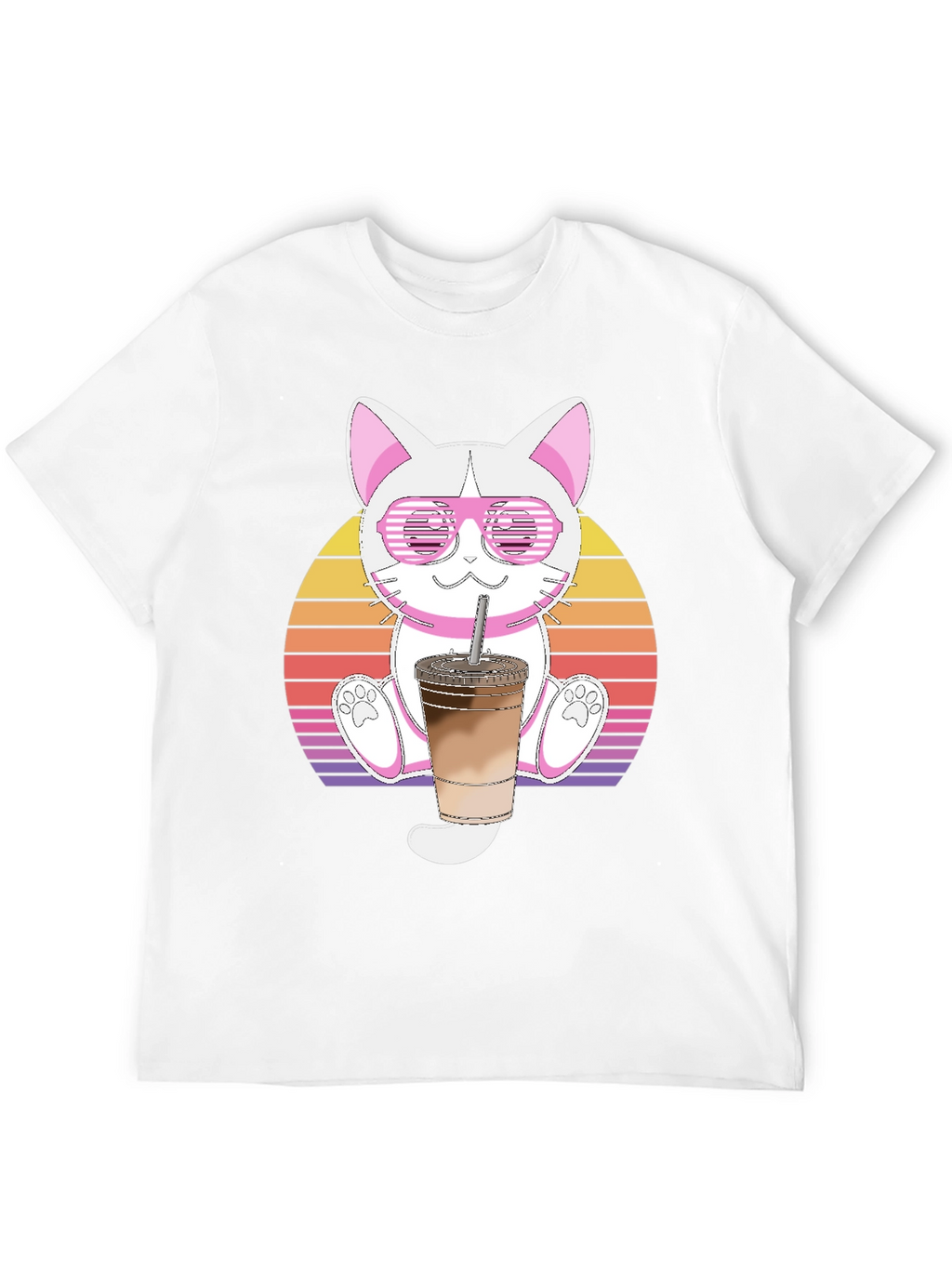 Cool Cat Iced Coffee Graphic Tee