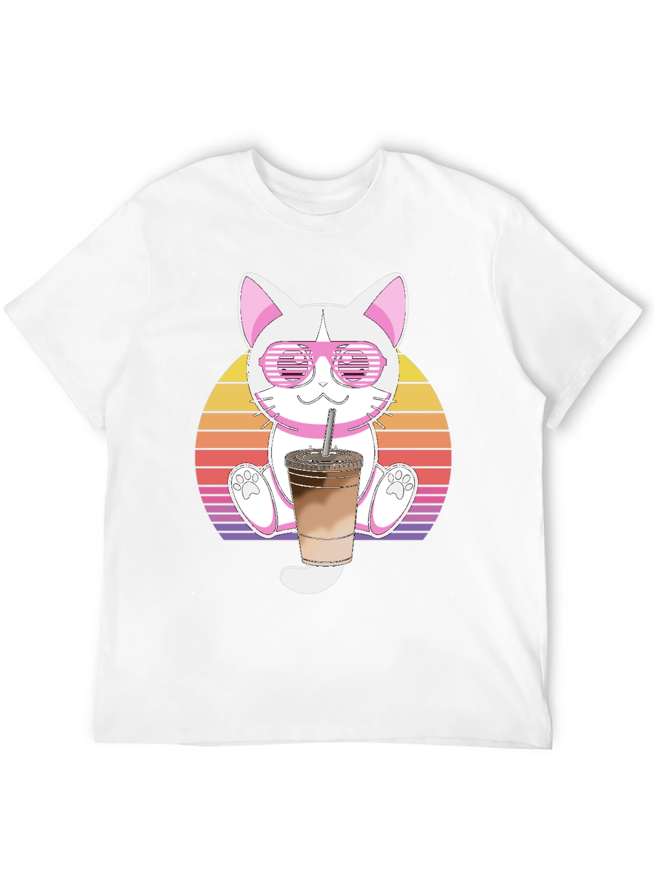 Cool Cat Iced Coffee Graphic Tee