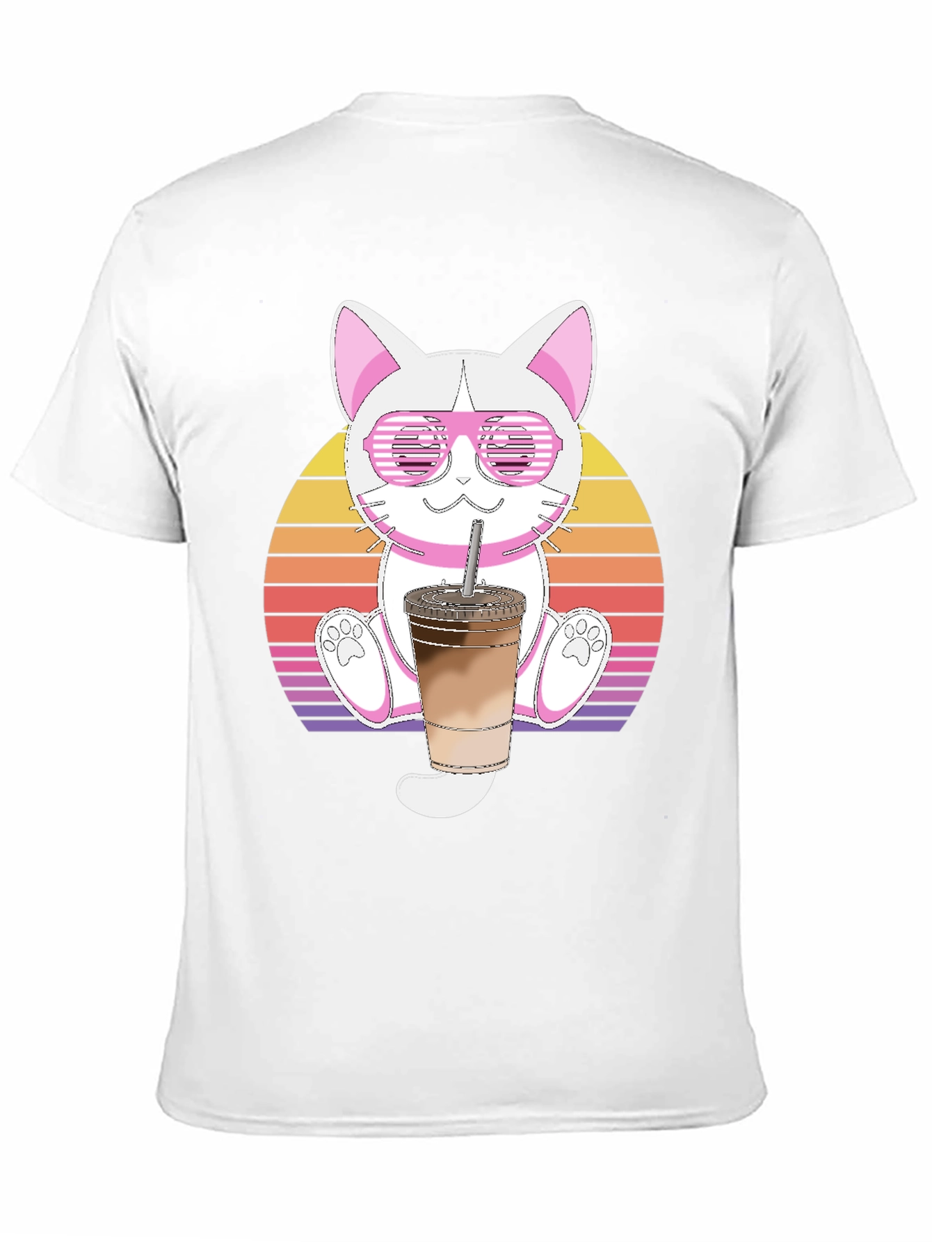 Cool Cat Iced Coffee Graphic Tee