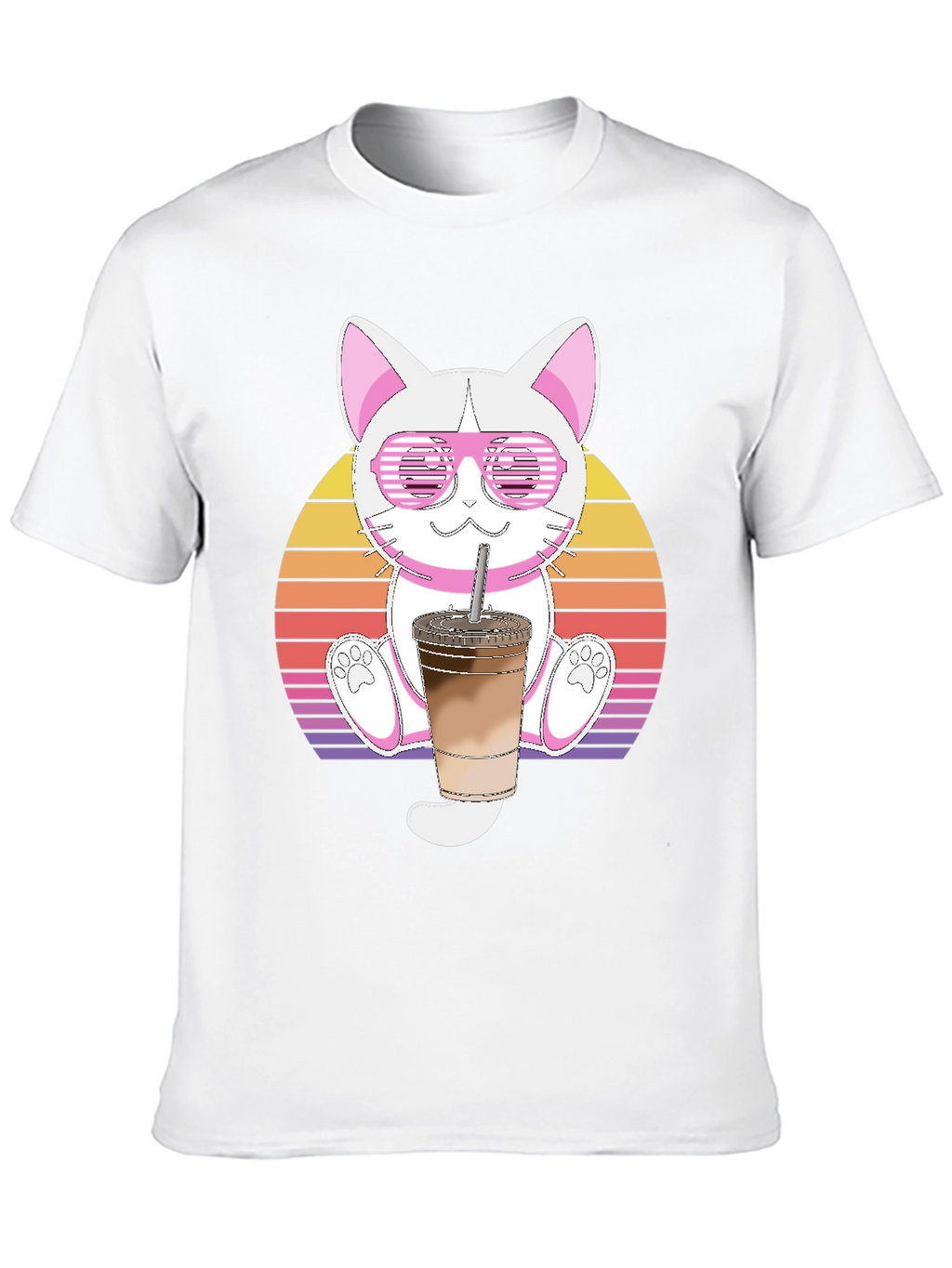 Cool Cat Iced Coffee Graphic Tee