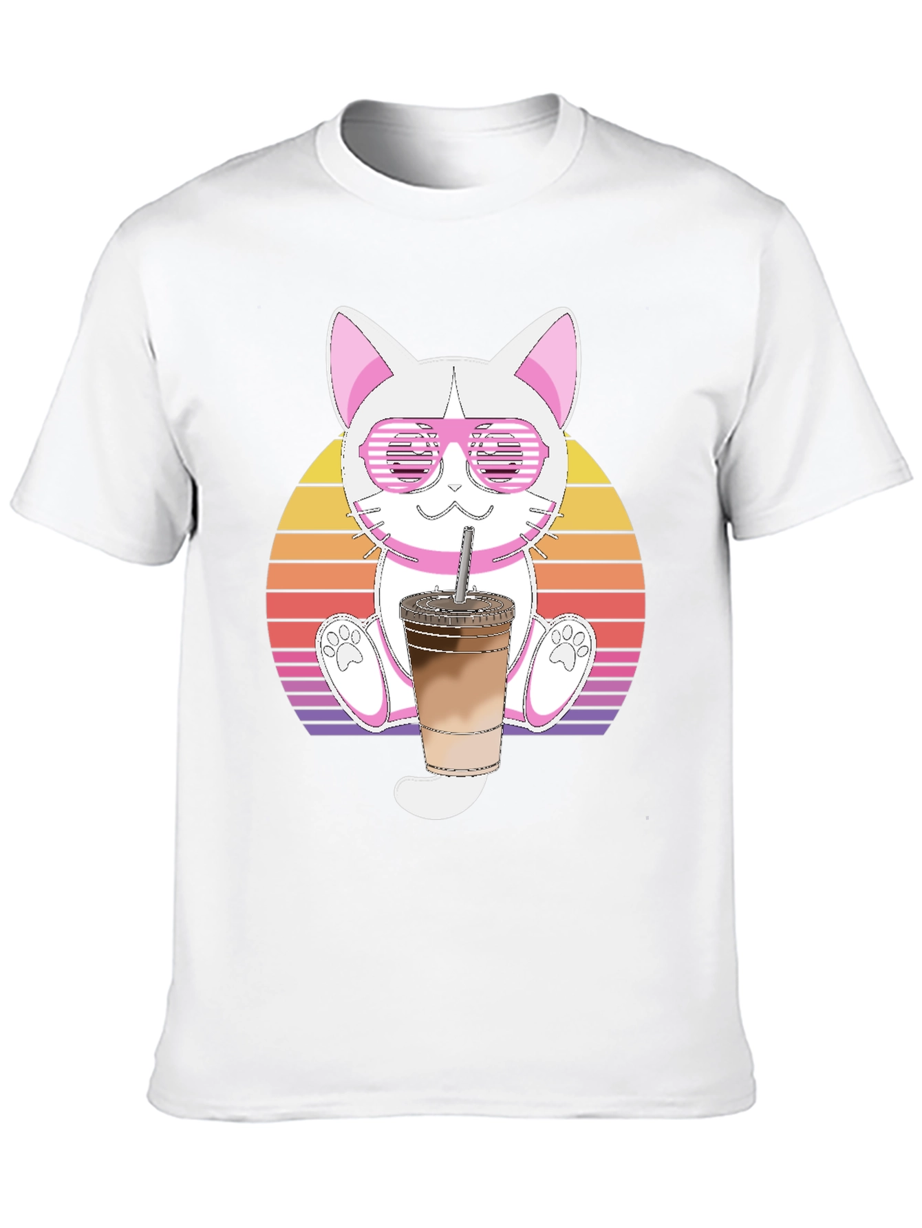 Cool Cat Iced Coffee Graphic Tee