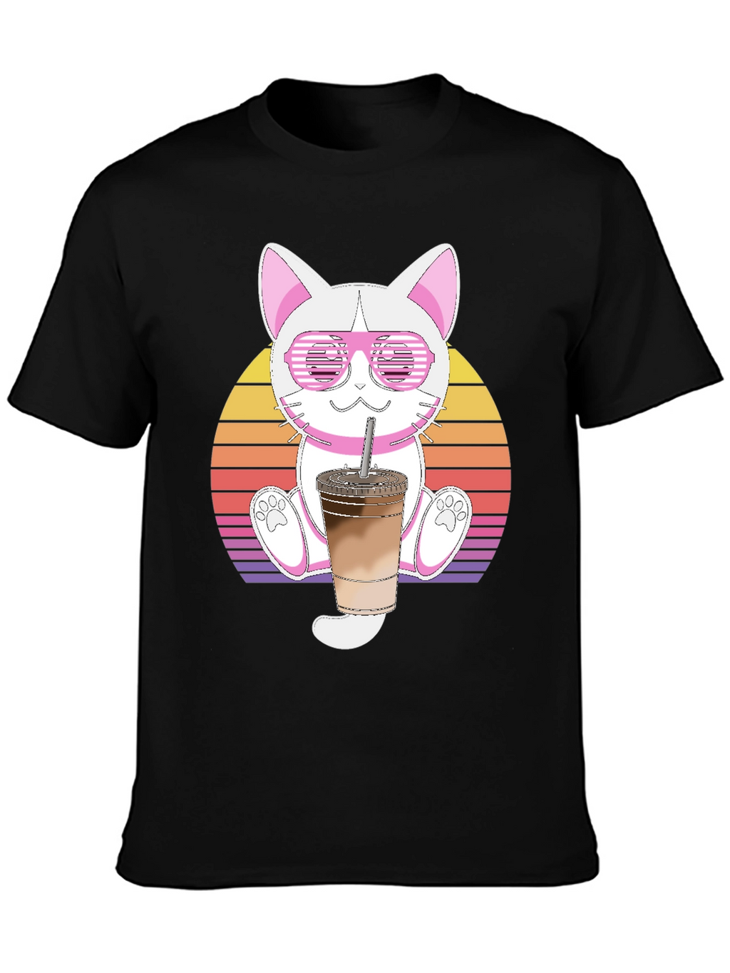 Cool Cat Iced Coffee Graphic Tee