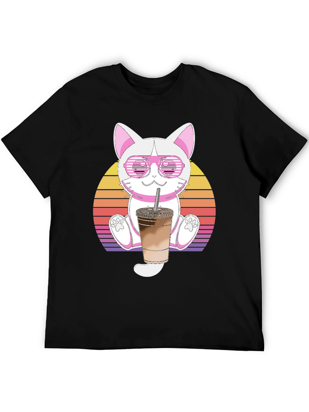 Cool Cat Iced Coffee Graphic Tee