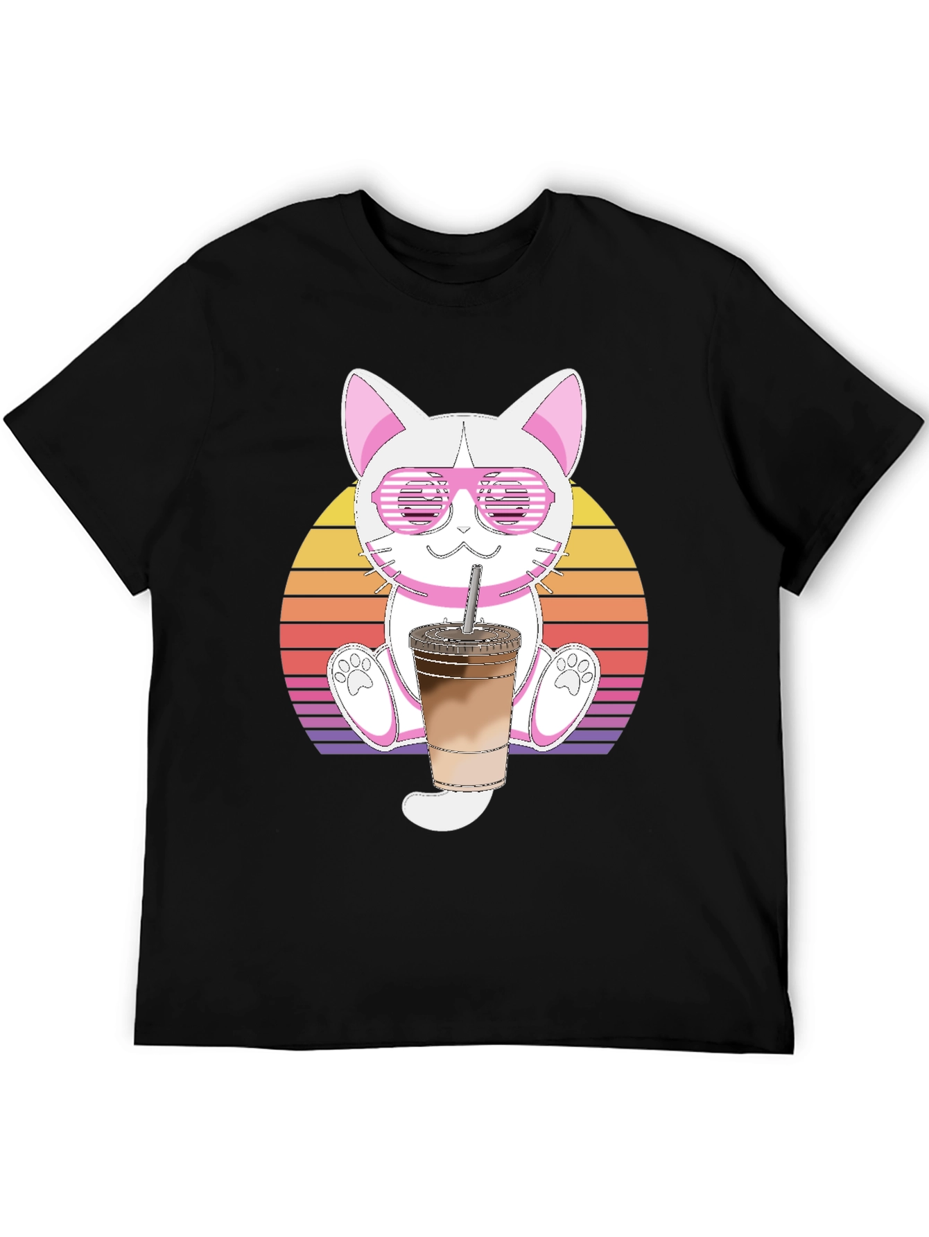 Cool Cat Iced Coffee Graphic Tee