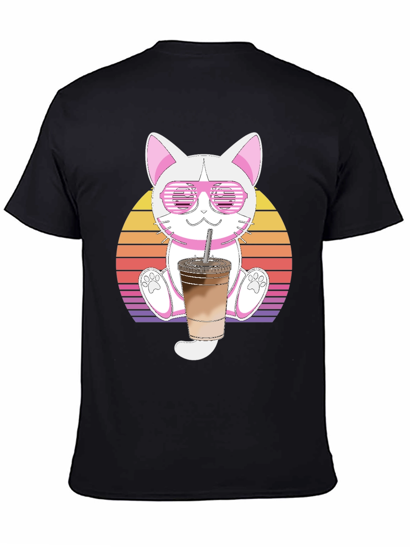 Cool Cat Iced Coffee Graphic Tee